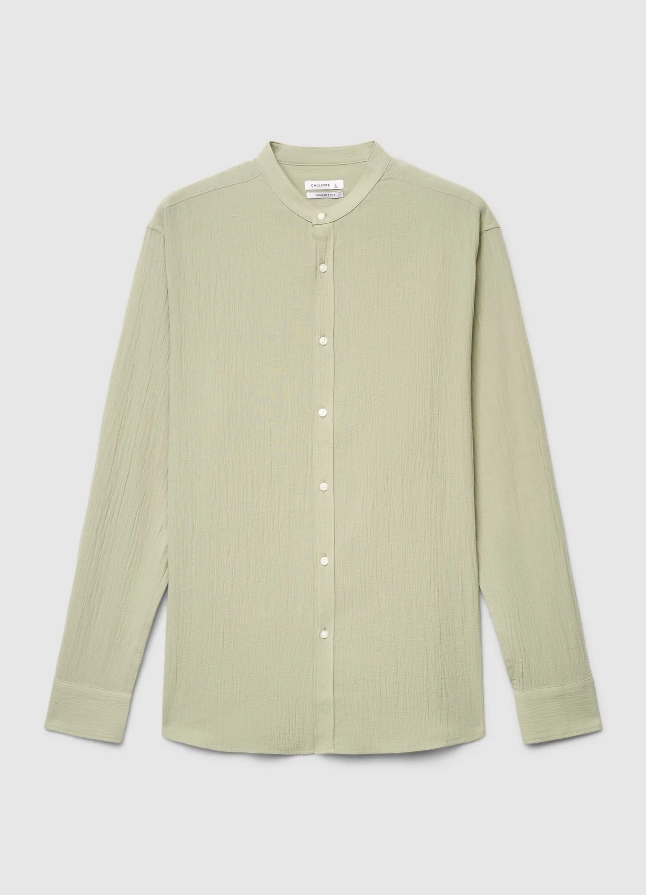 Camicia coreana a tinta unita - Image 4