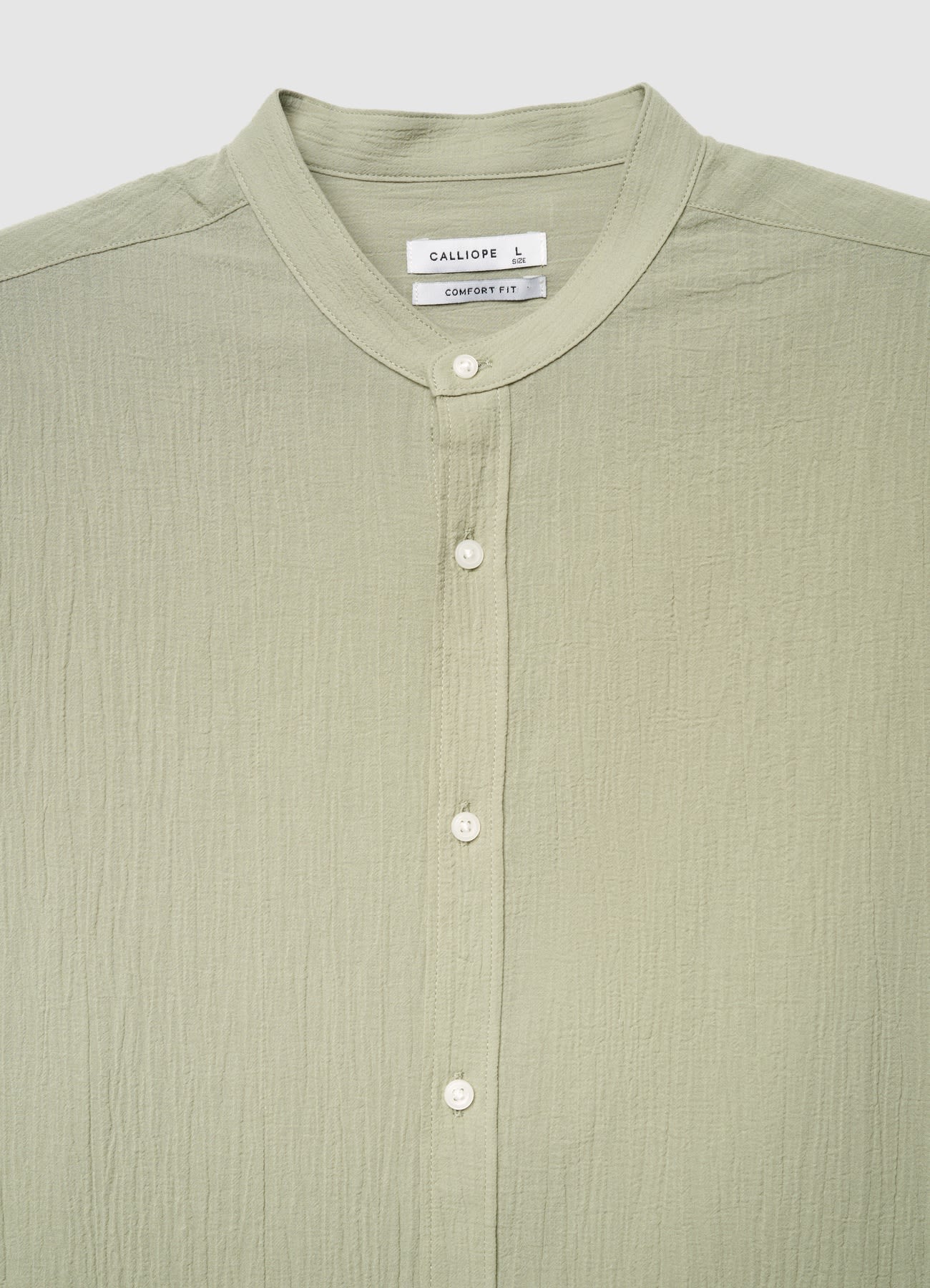 Camicia coreana a tinta unita - Image 6