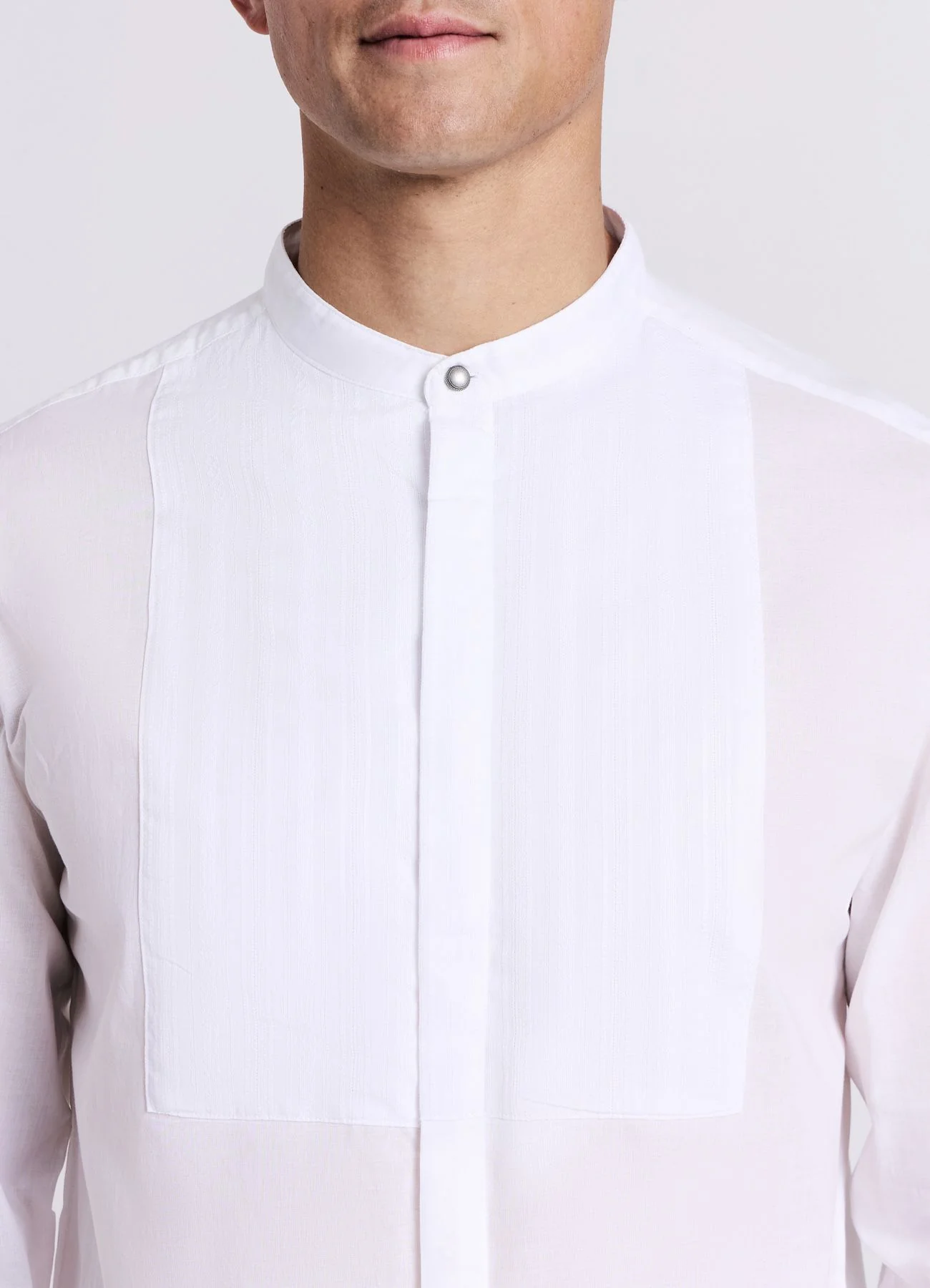 Camicia coreana con plastron - Image 3