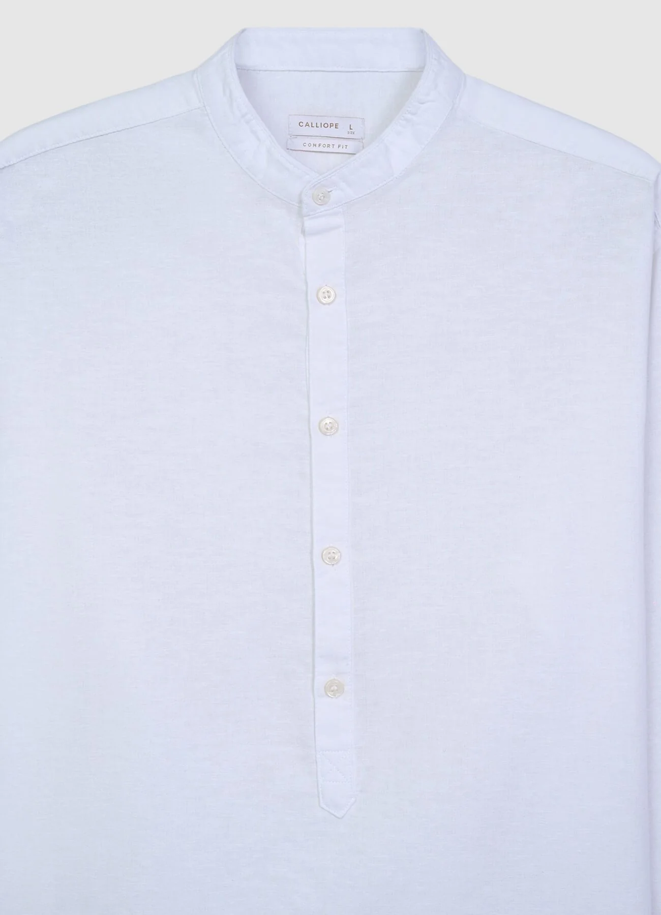 Camicia coreana misto lino - Image 5