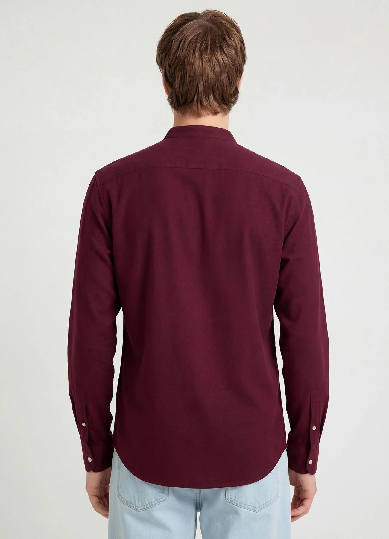 Camicia coreana misto lino - Image 2