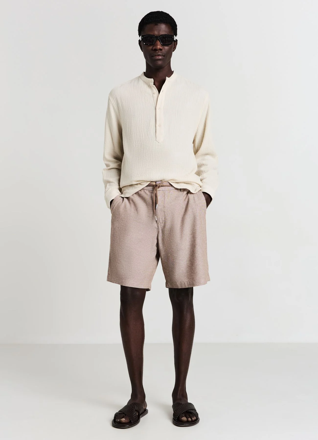 Camicia coreana tessuto goffrato - Image 3