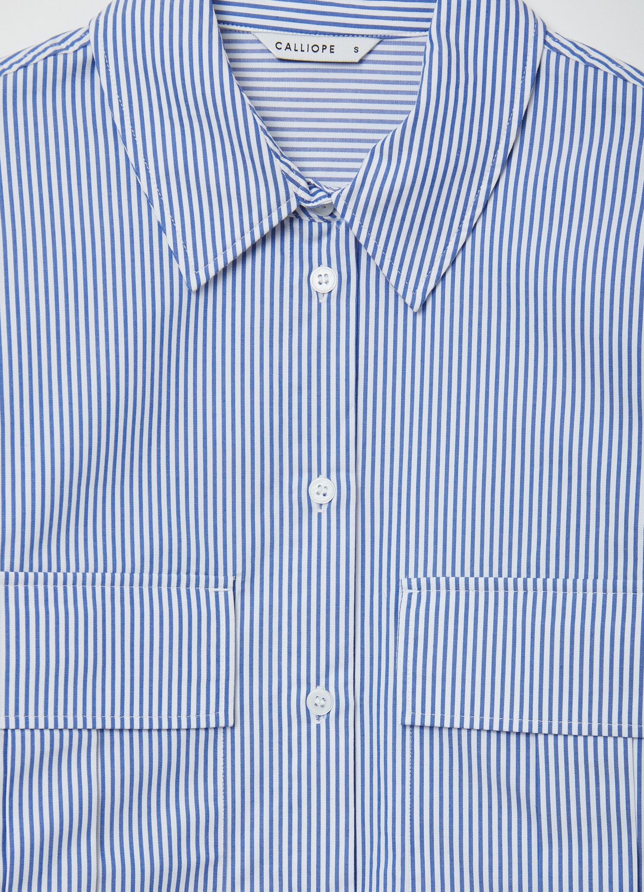 Camicia crop a righe con tasconi - Image 6