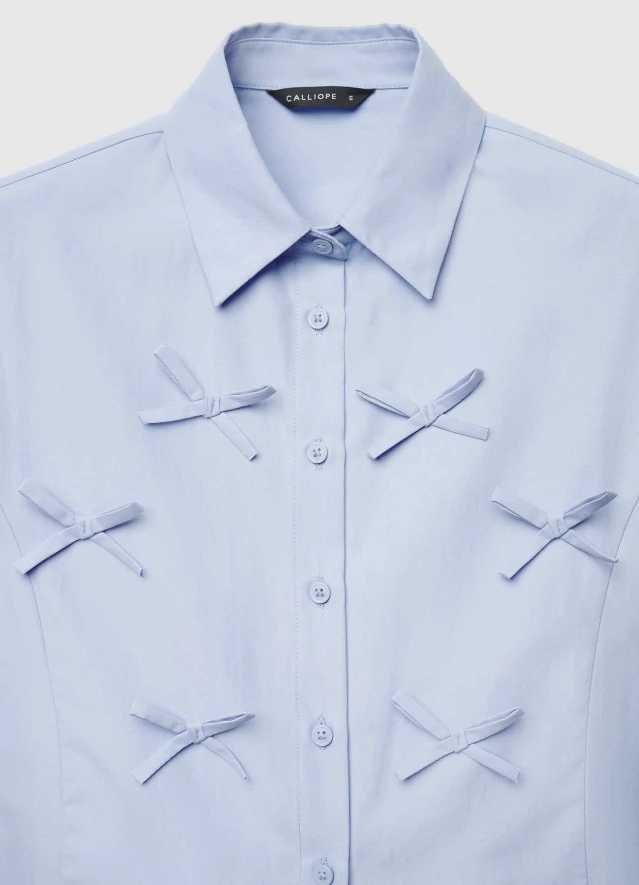Camicia crop con fiocchi applicati - Image 5