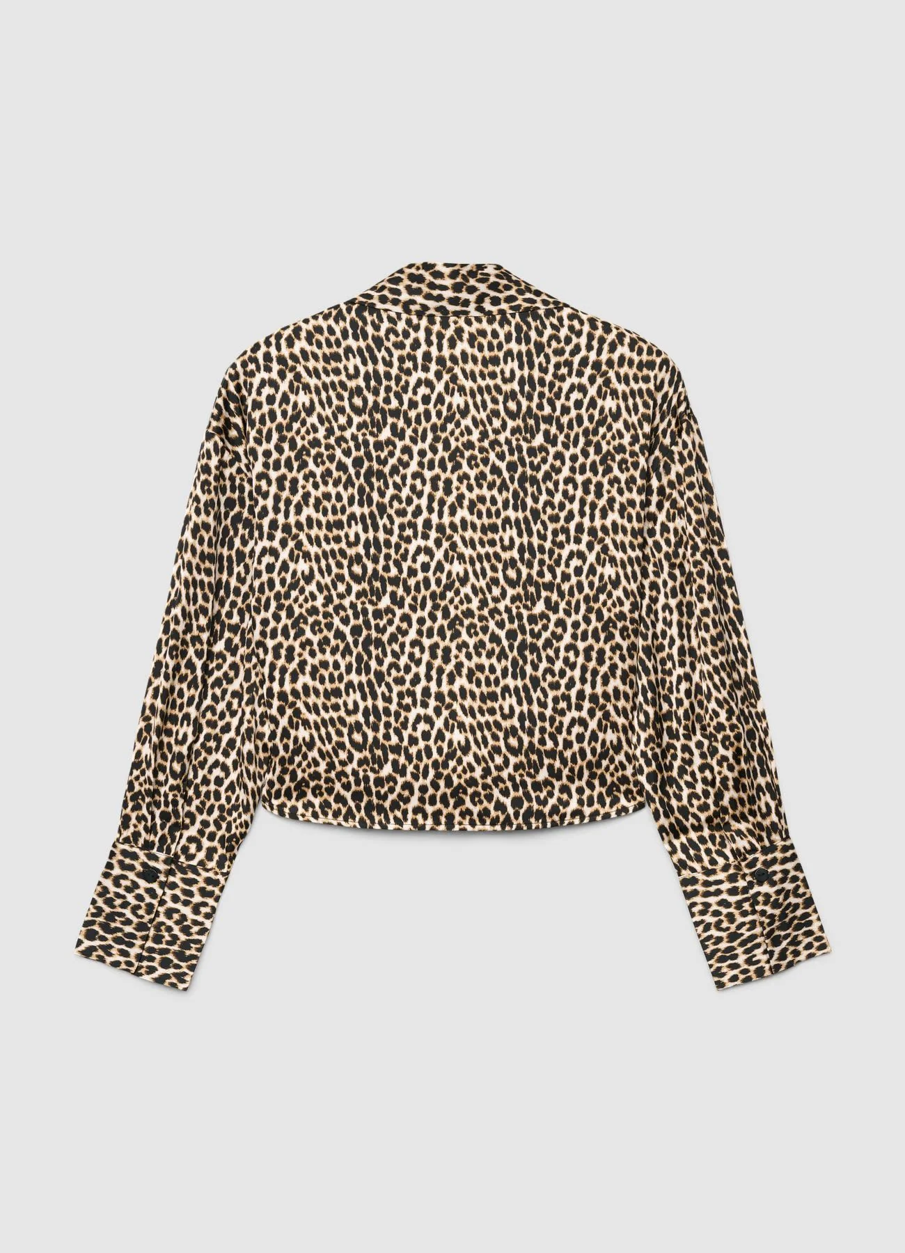 Camicia crop con stampa animalier similsatin - Image 5