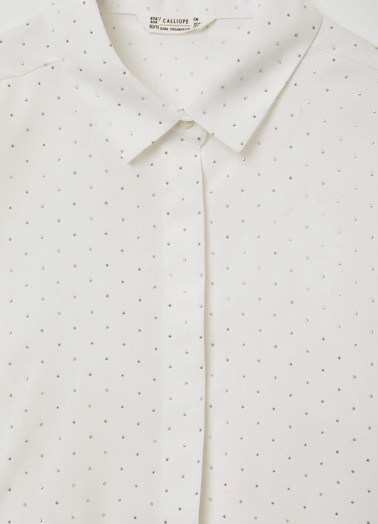 Camicia crop con strass all over - Image 5