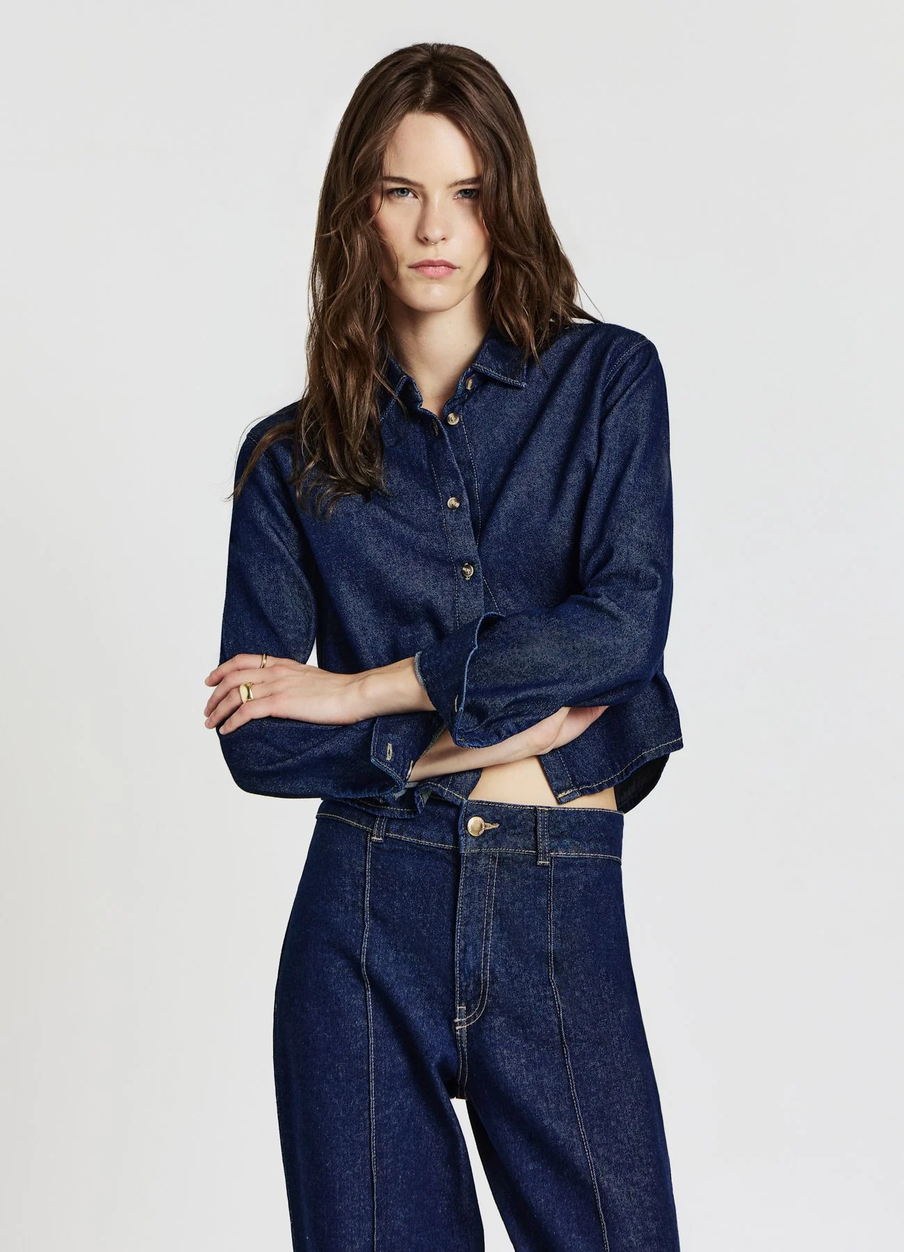 Camicia crop denim - Image 4
