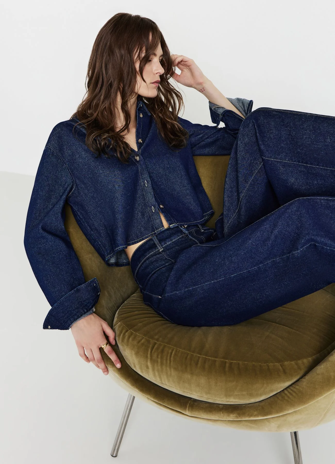 Camicia crop denim - Image 8
