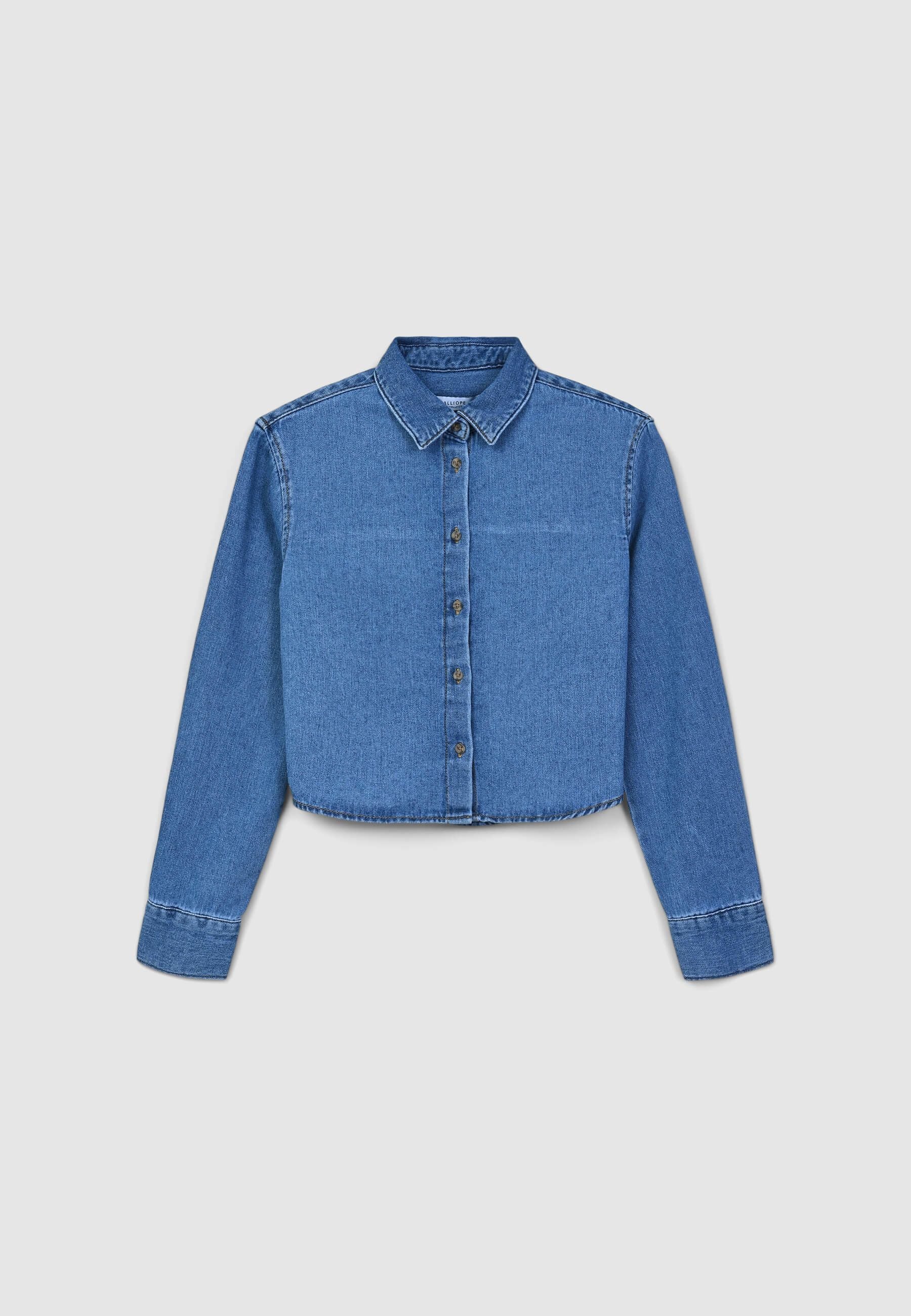 Camicia crop in denim - Image 4