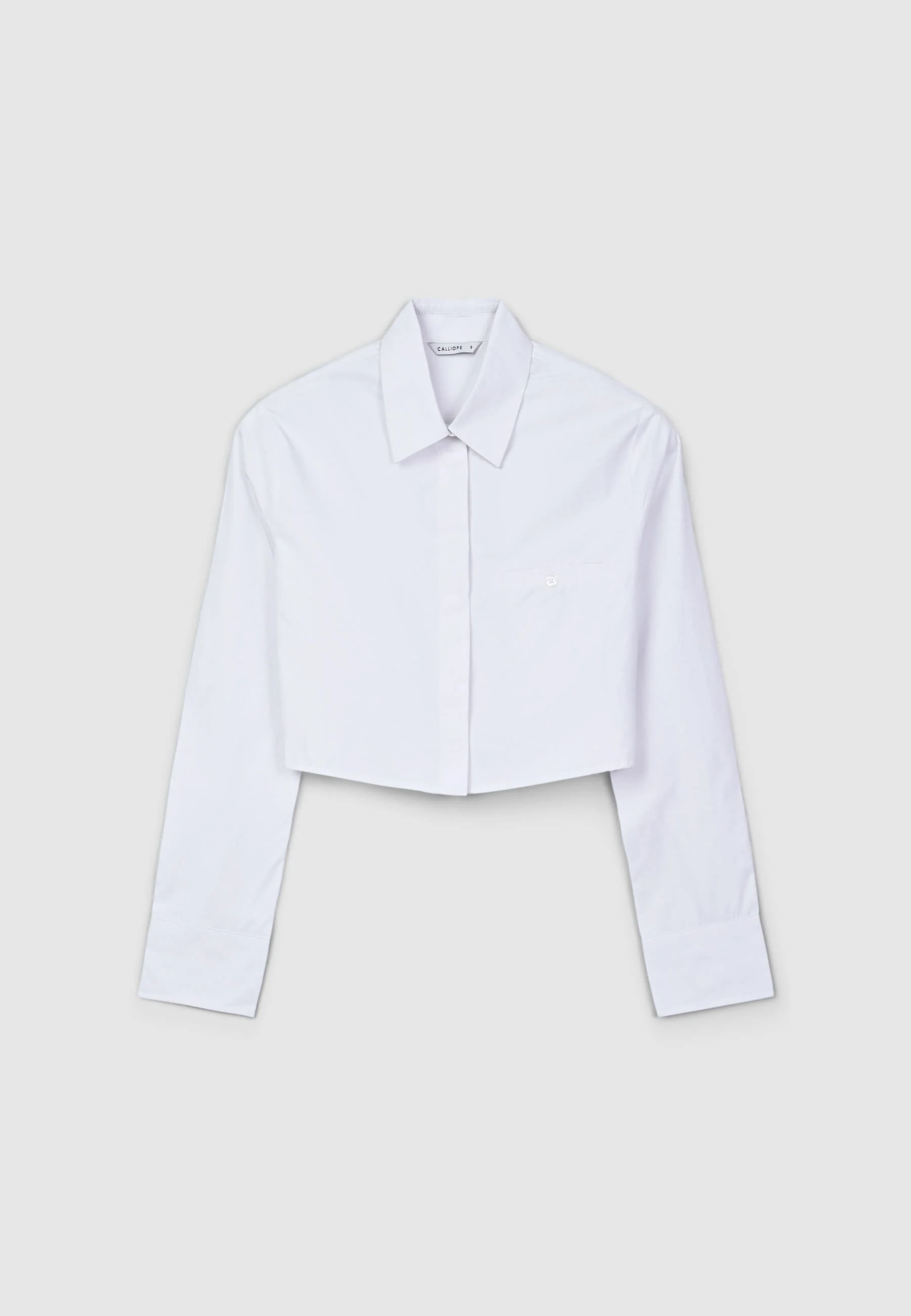 Camicia crop tinta unita - Image 5