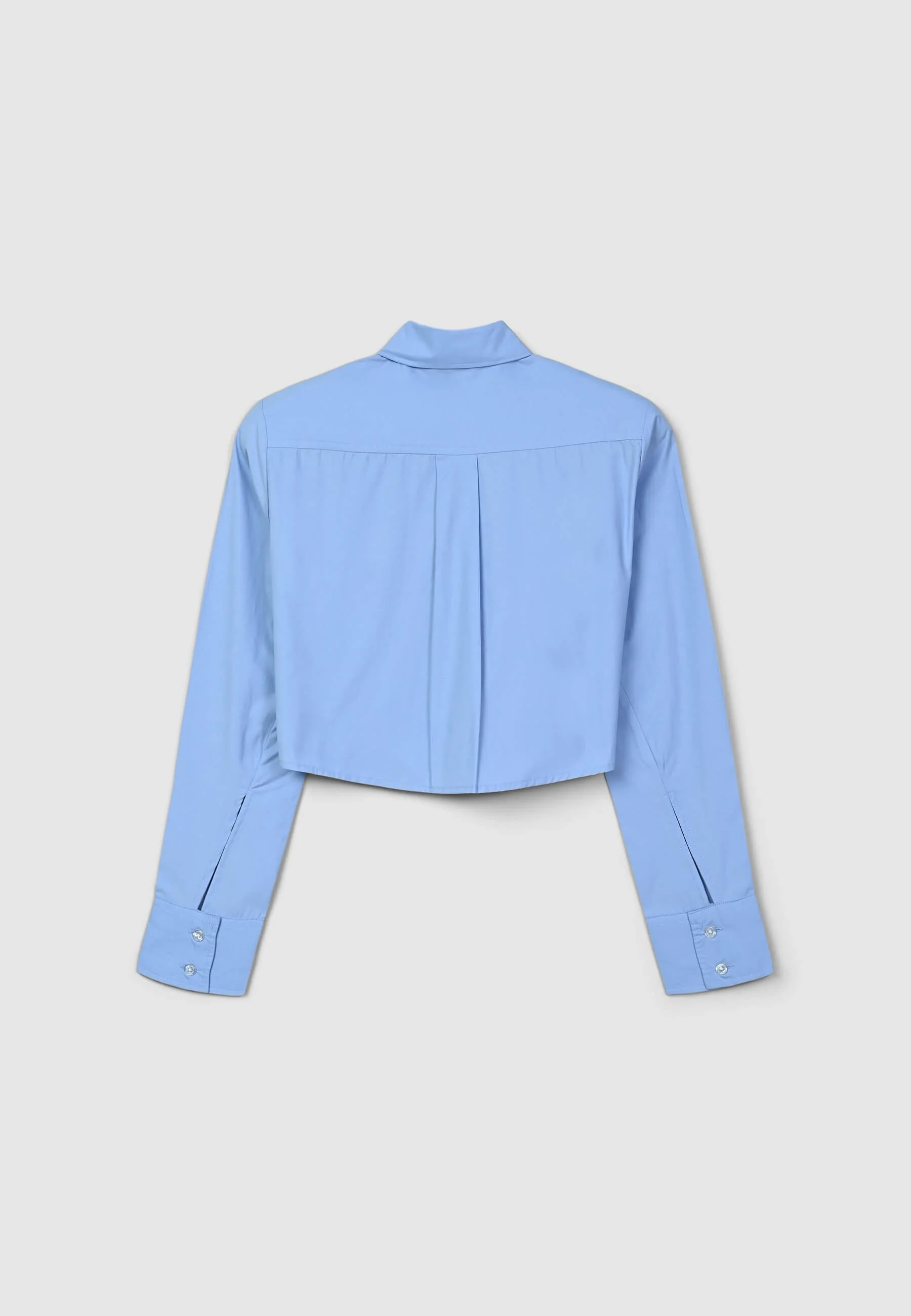 Camicia crop tinta unita - Image 6