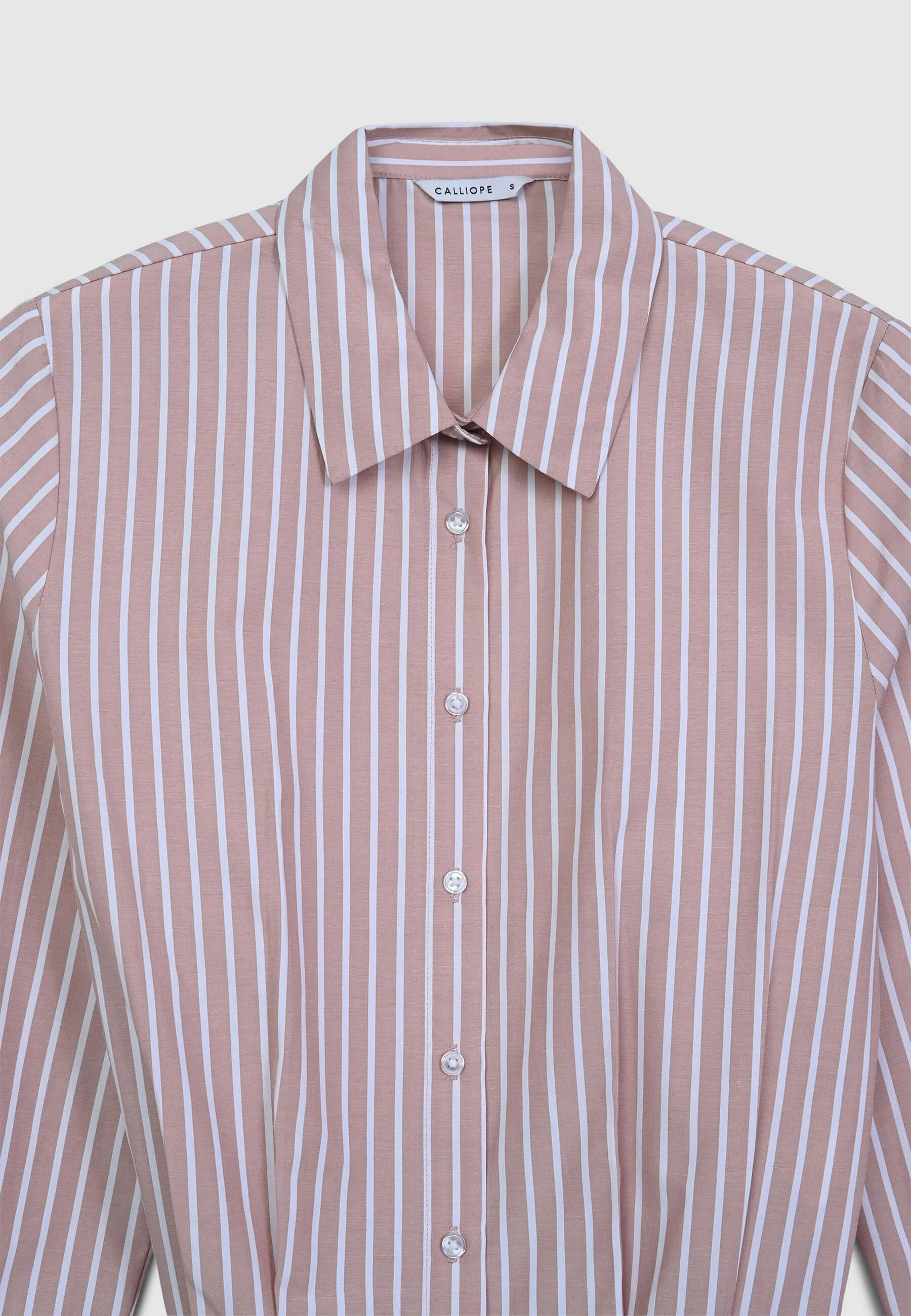 Camicia cropped a righe - Image 4