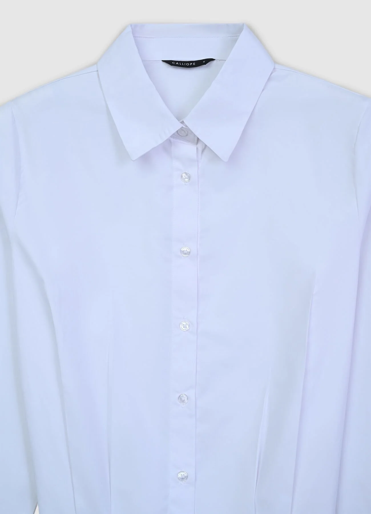 Camicia cropped con pinces - Image 4