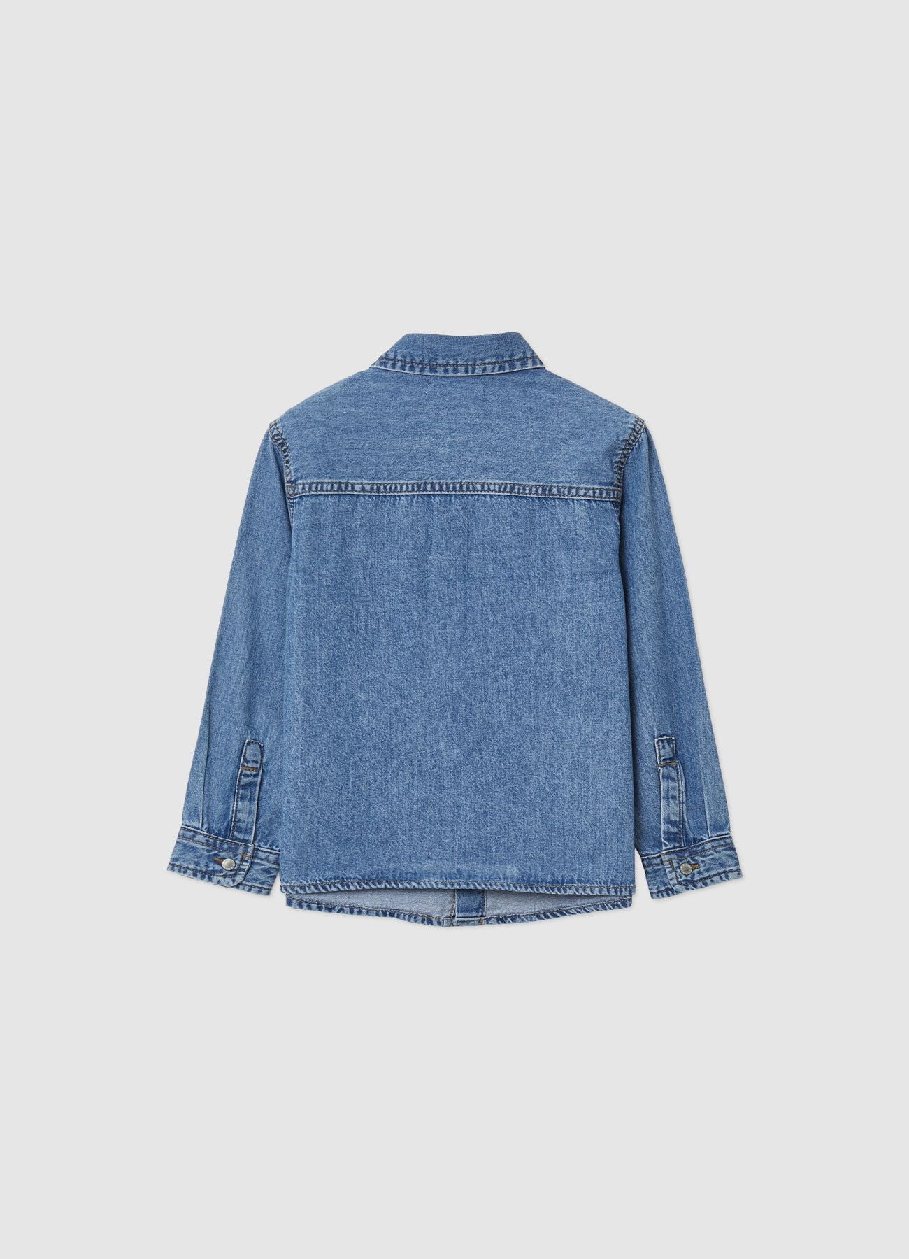 Camicia denim con tasche a patta - Image 2