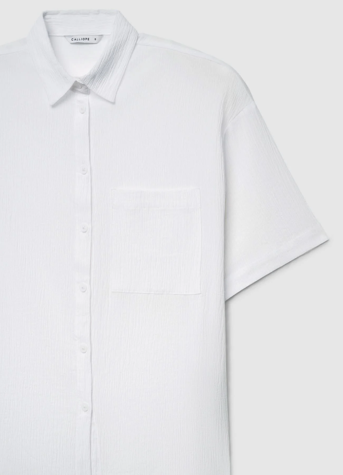 Camicia effetto crinkle con taschino - Image 6