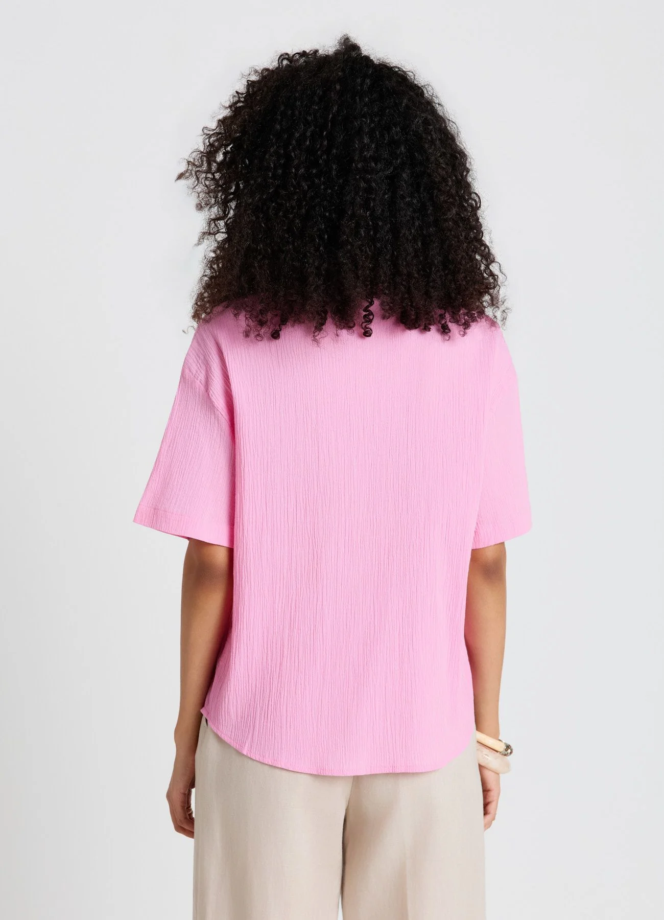 Camicia effetto crinkle con taschino - Image 3