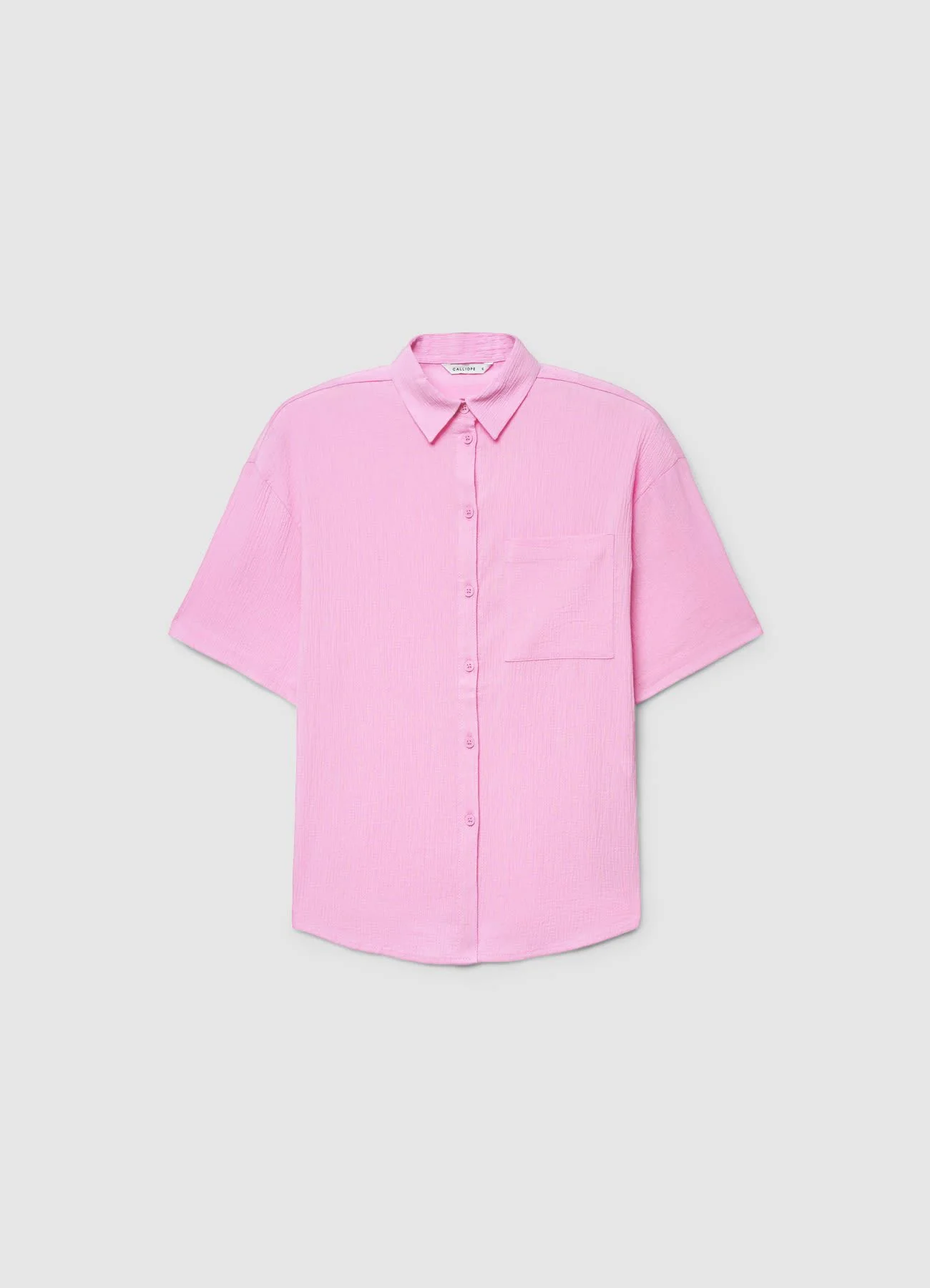 Camicia effetto crinkle con taschino - Image 4