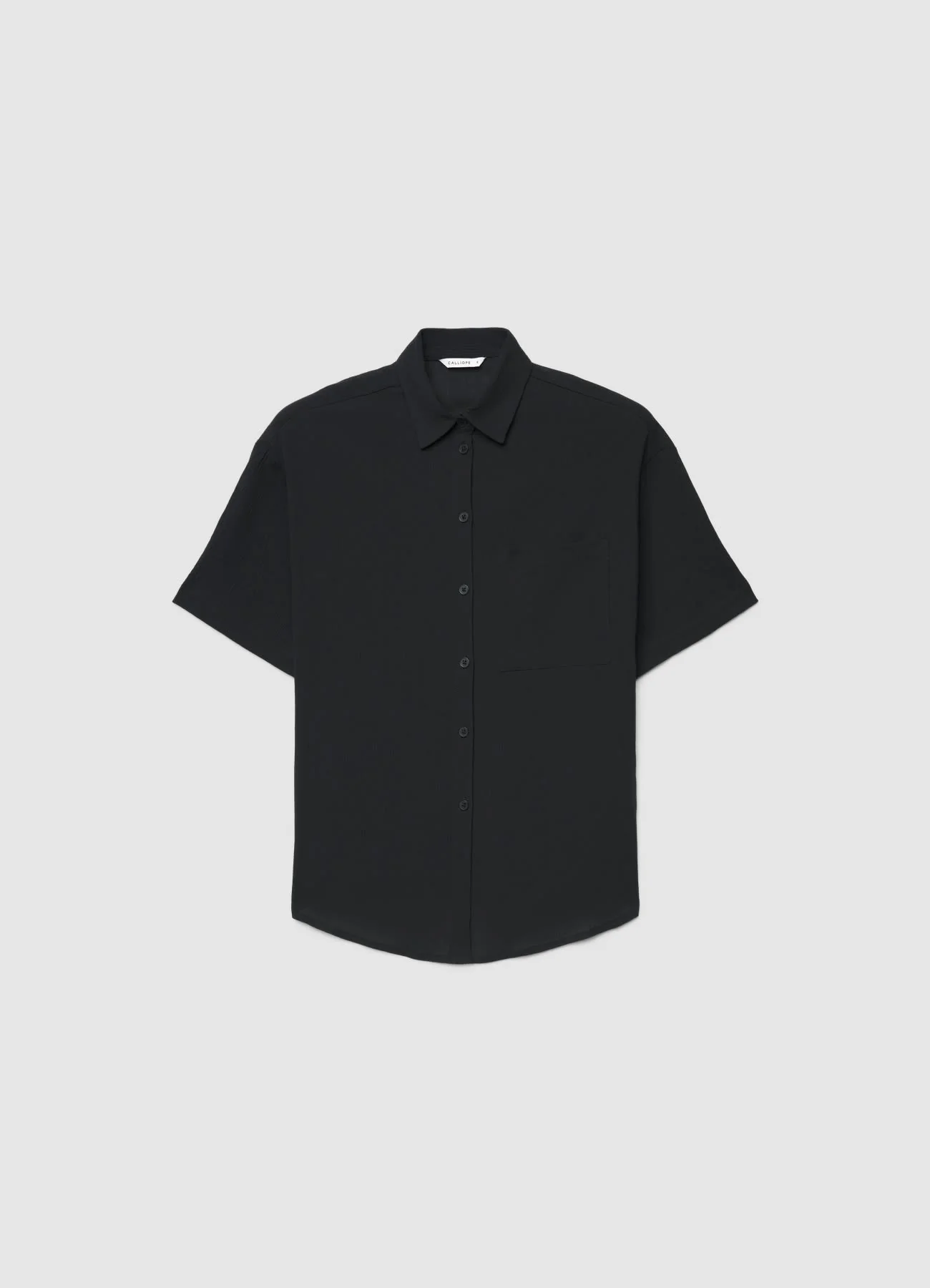 Camicia effetto crinkle con taschino - Image 4