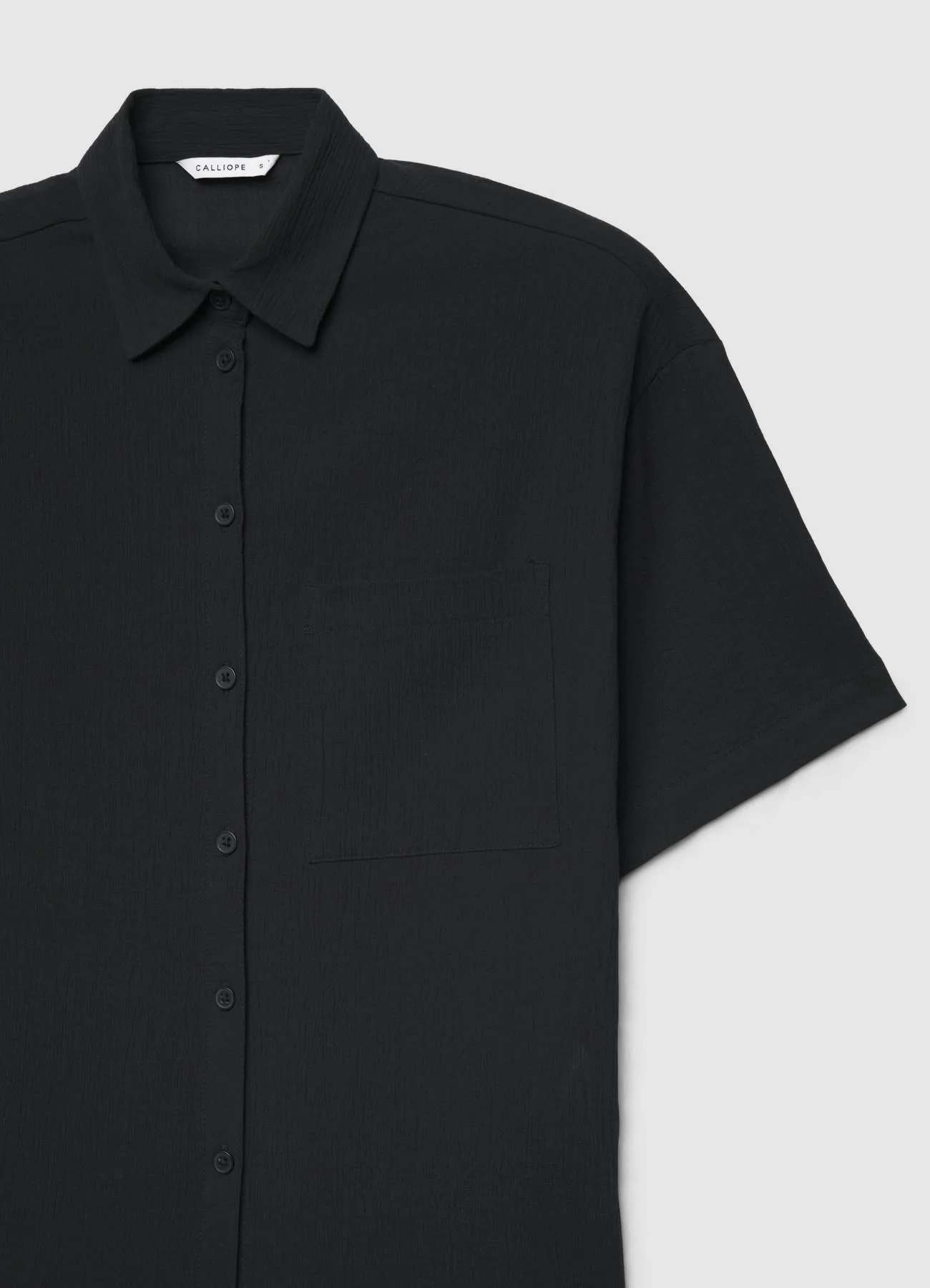 Camicia effetto crinkle con taschino - Image 6