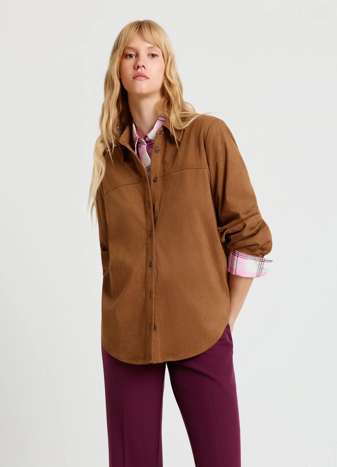 Camicia effetto scamosciato - Image 2