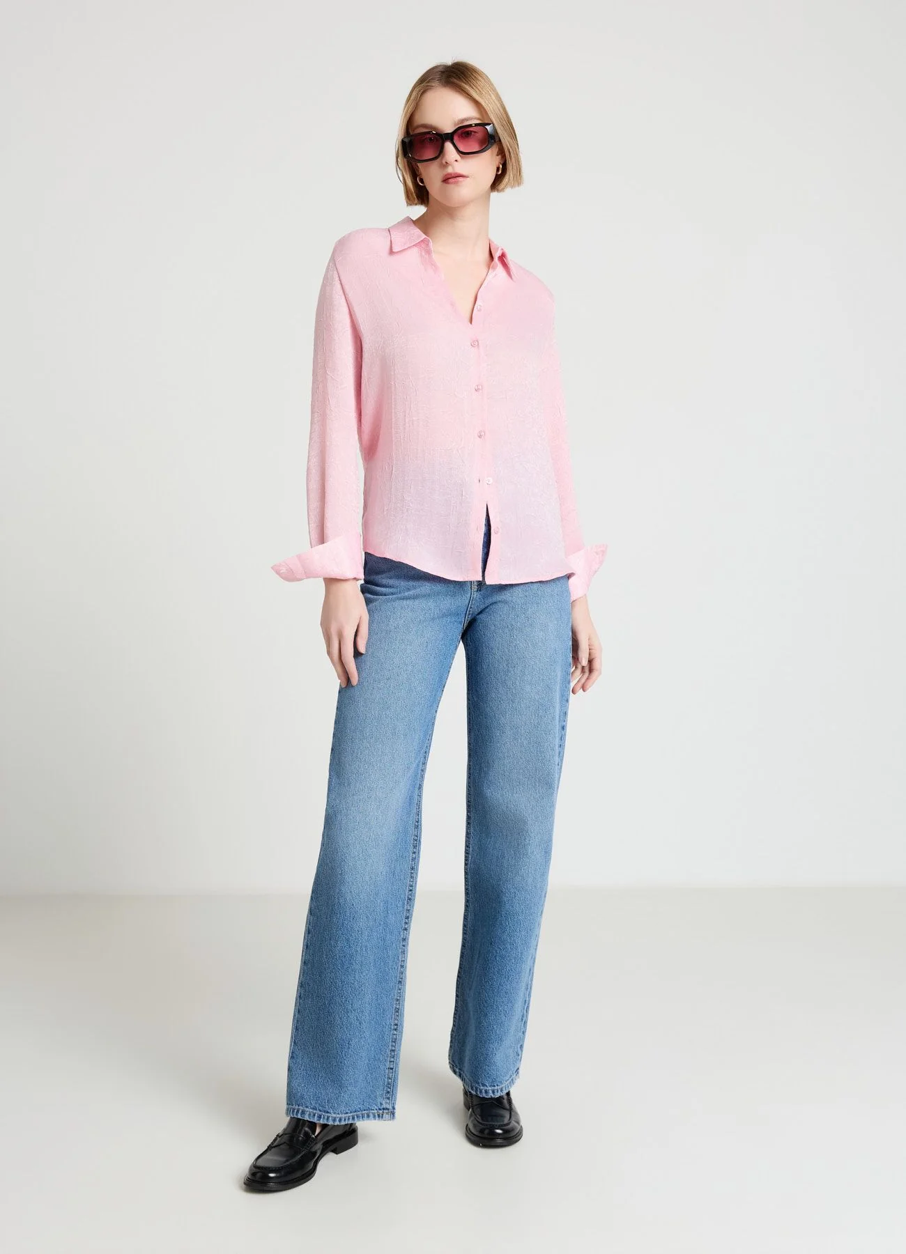 Camicia effetto stropicciato