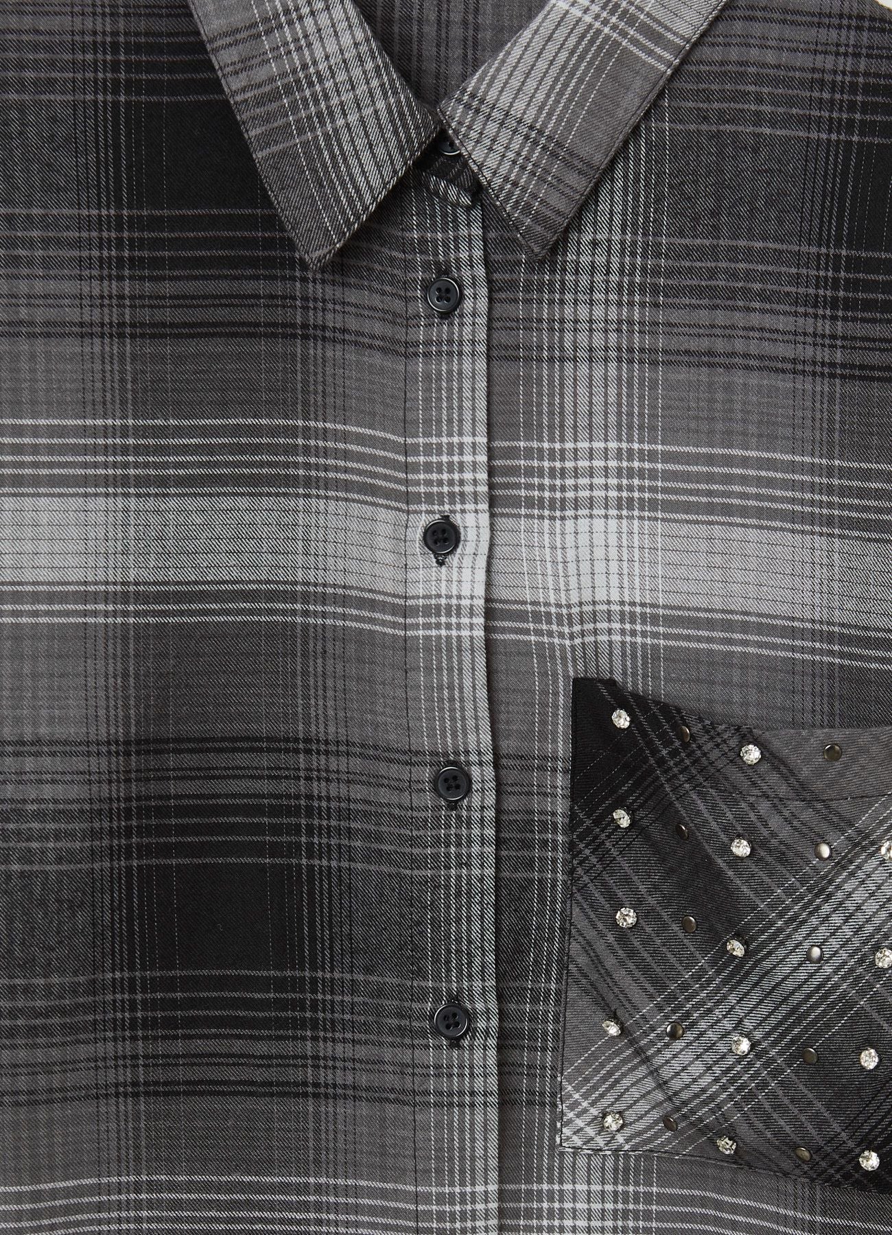 Camicia flanella quadri strass - Image 5