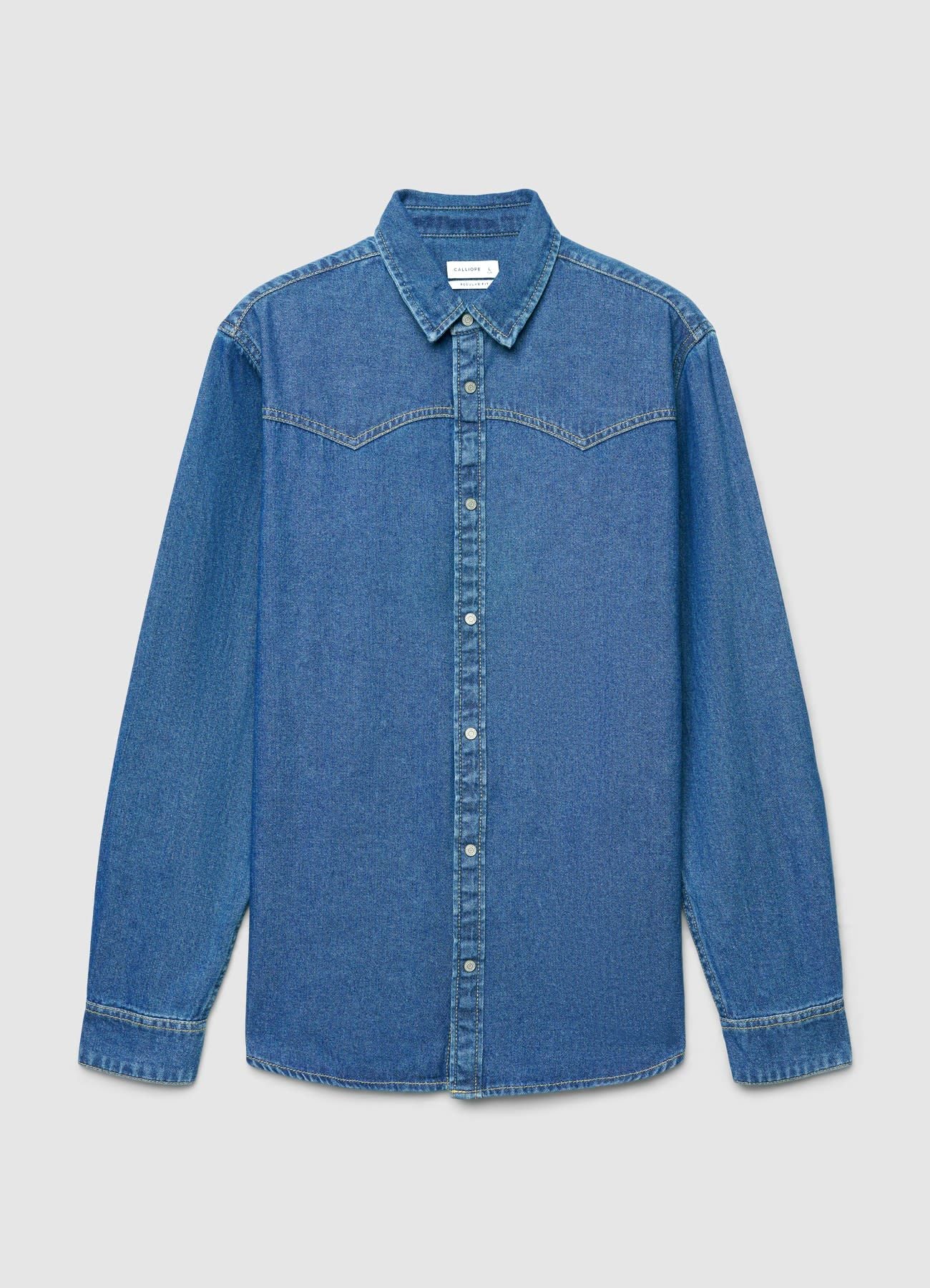 Camicia in denim con bottoni - Image 6