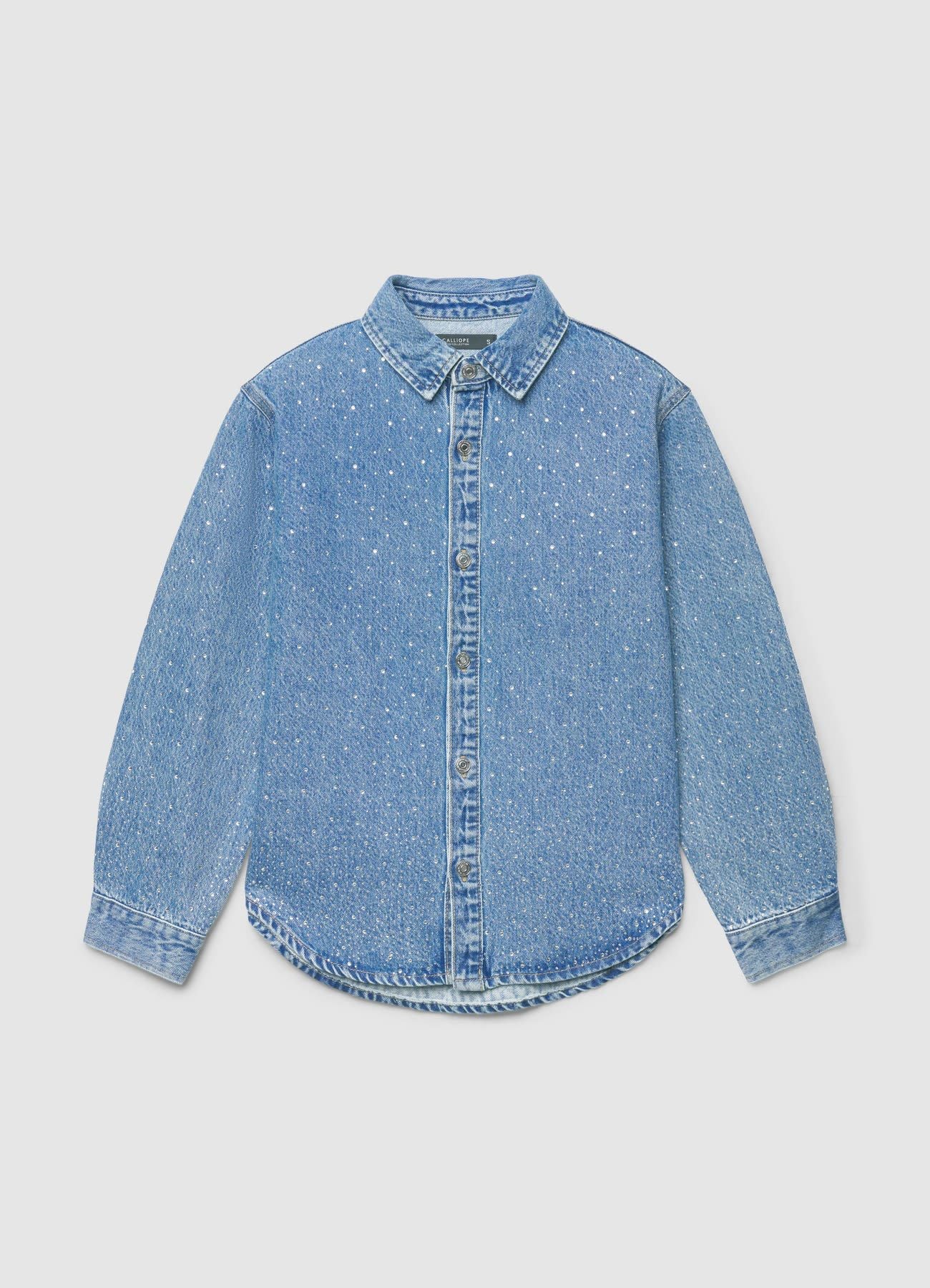 Camicia in denim con strass - Image 5