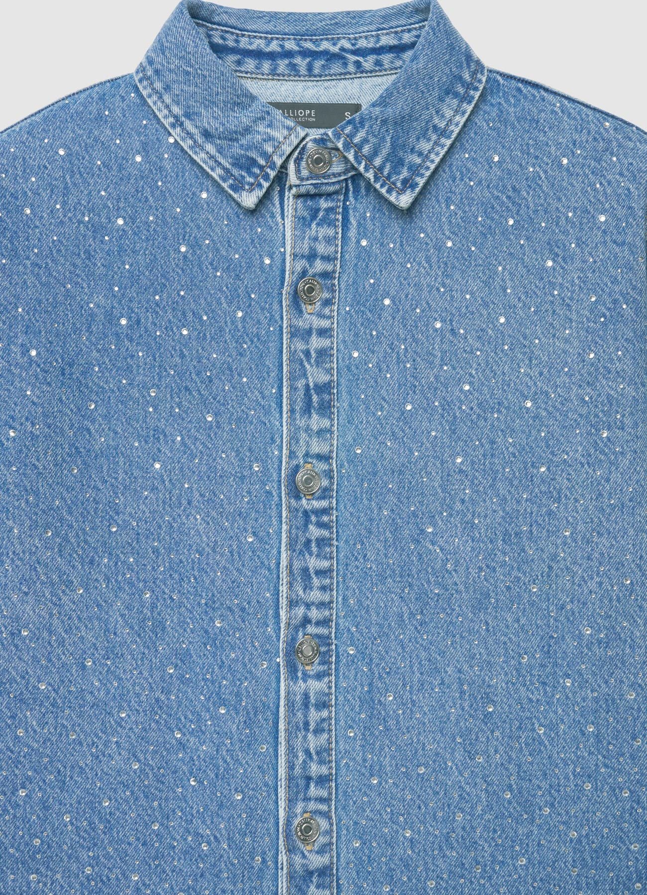 Camicia in denim con strass - Image 6