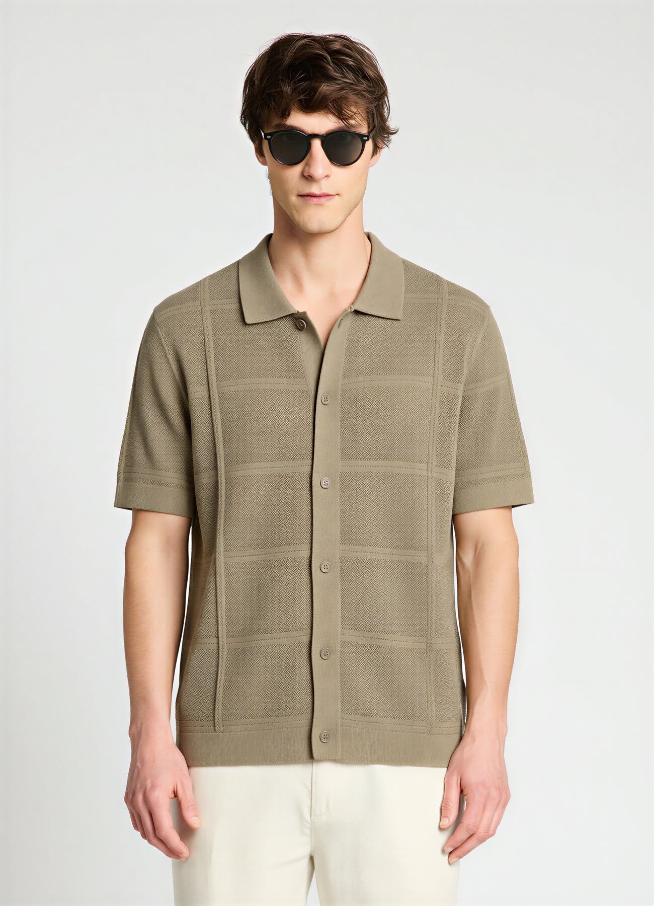 Camicia in maglia con bottoni - Image 2