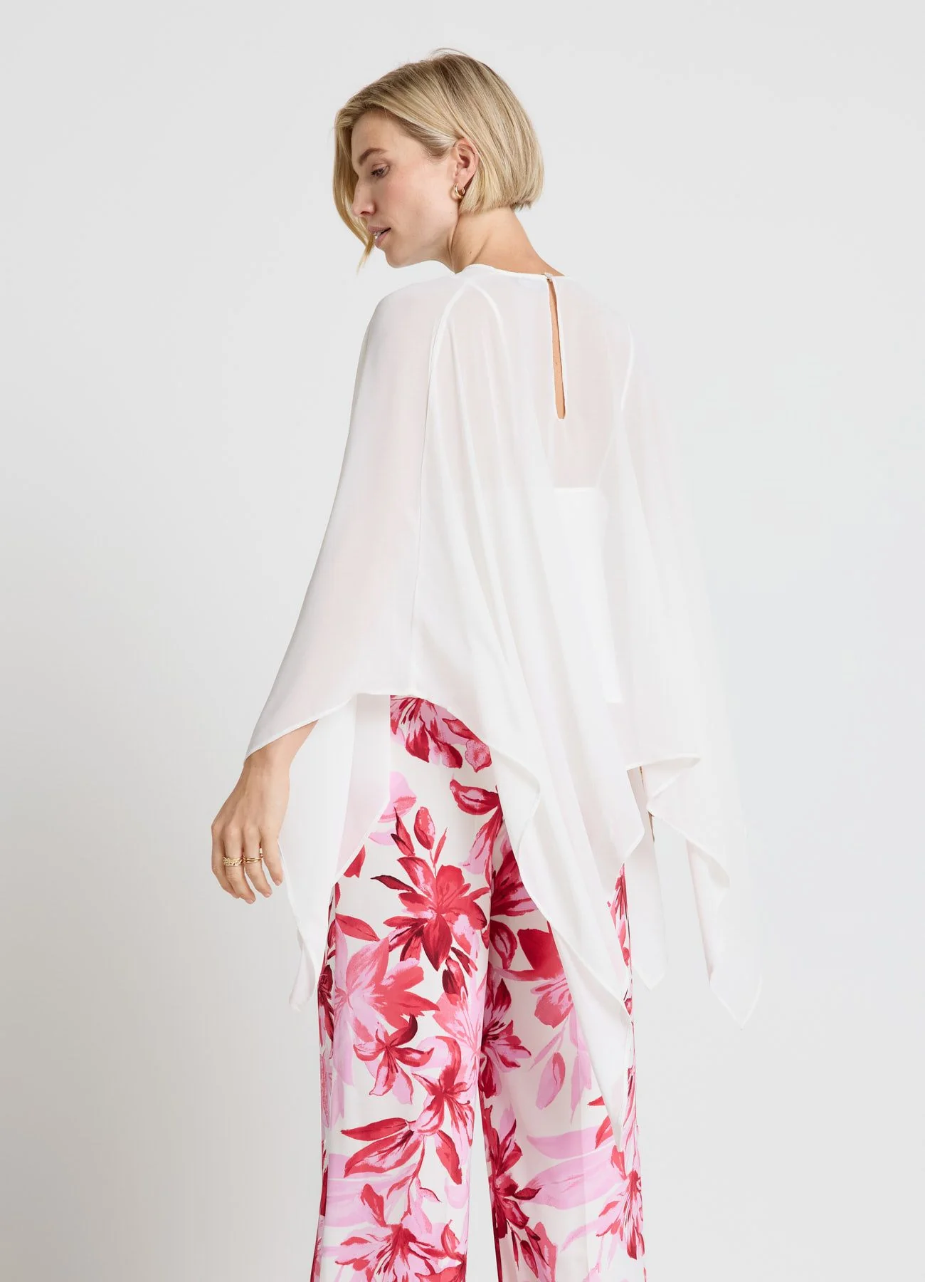 Camicia kimono ampia a tinta unita
