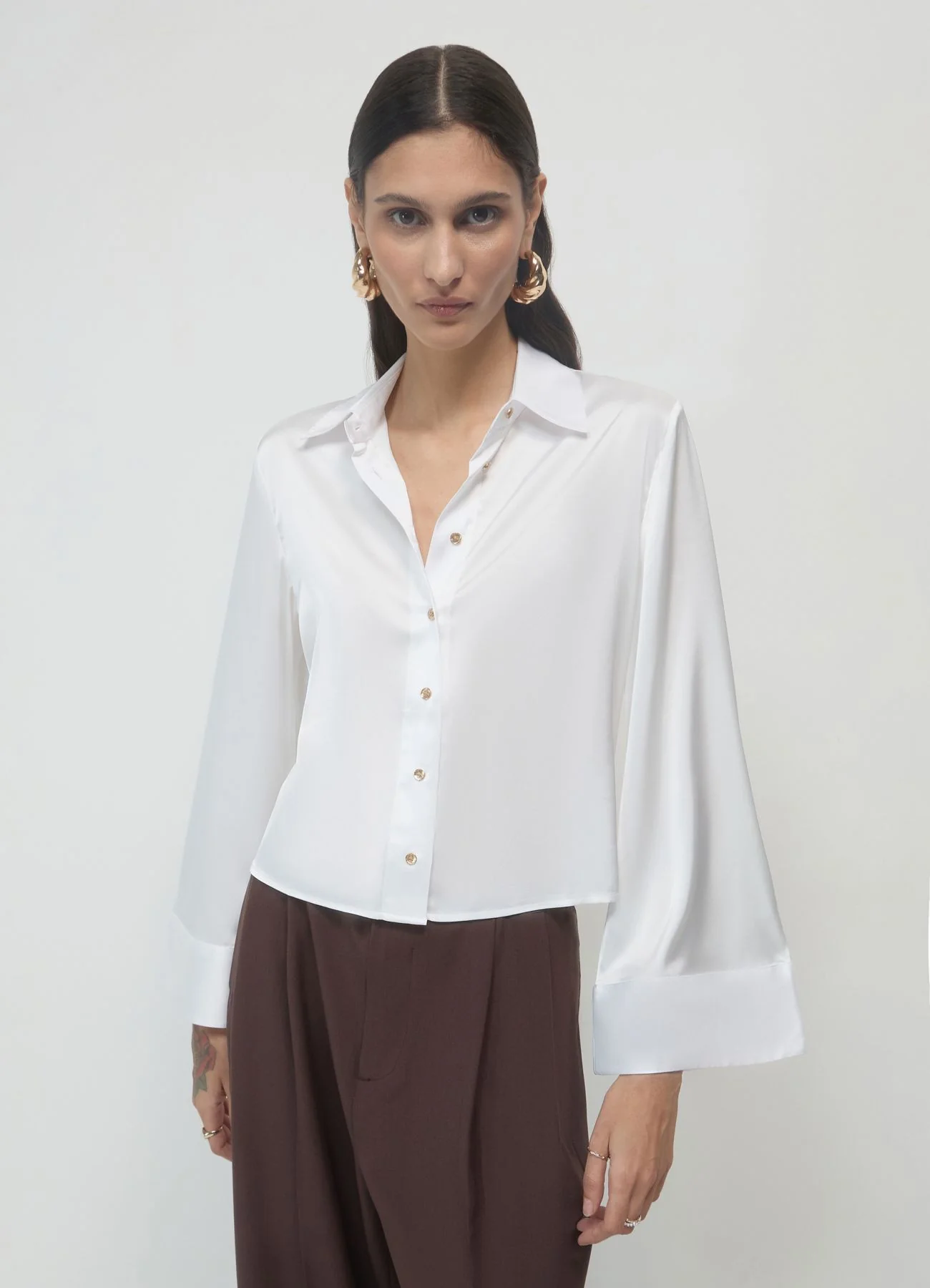 Camicia kimono simil satin - Image 2