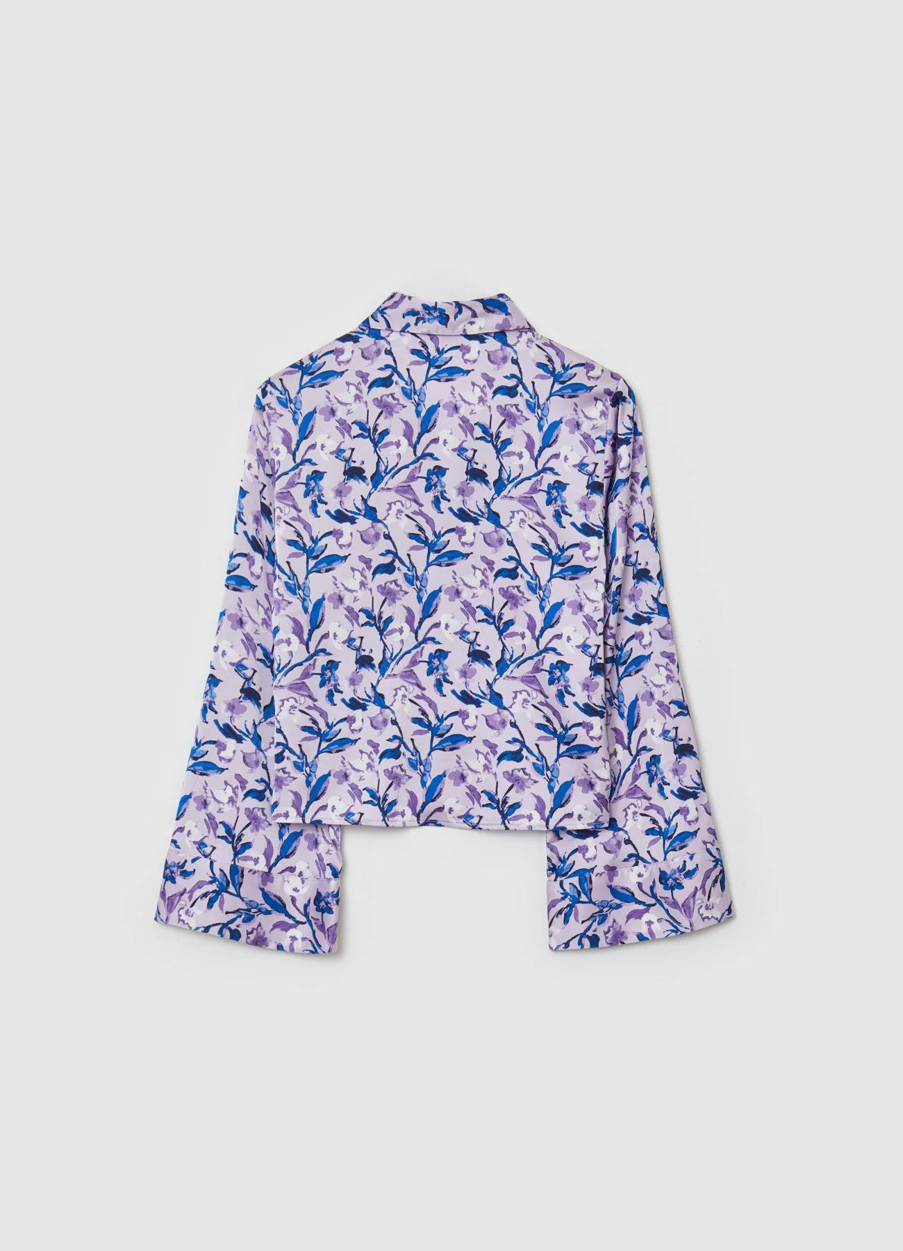 Camicia kimono simil satin fantasia - Image 4