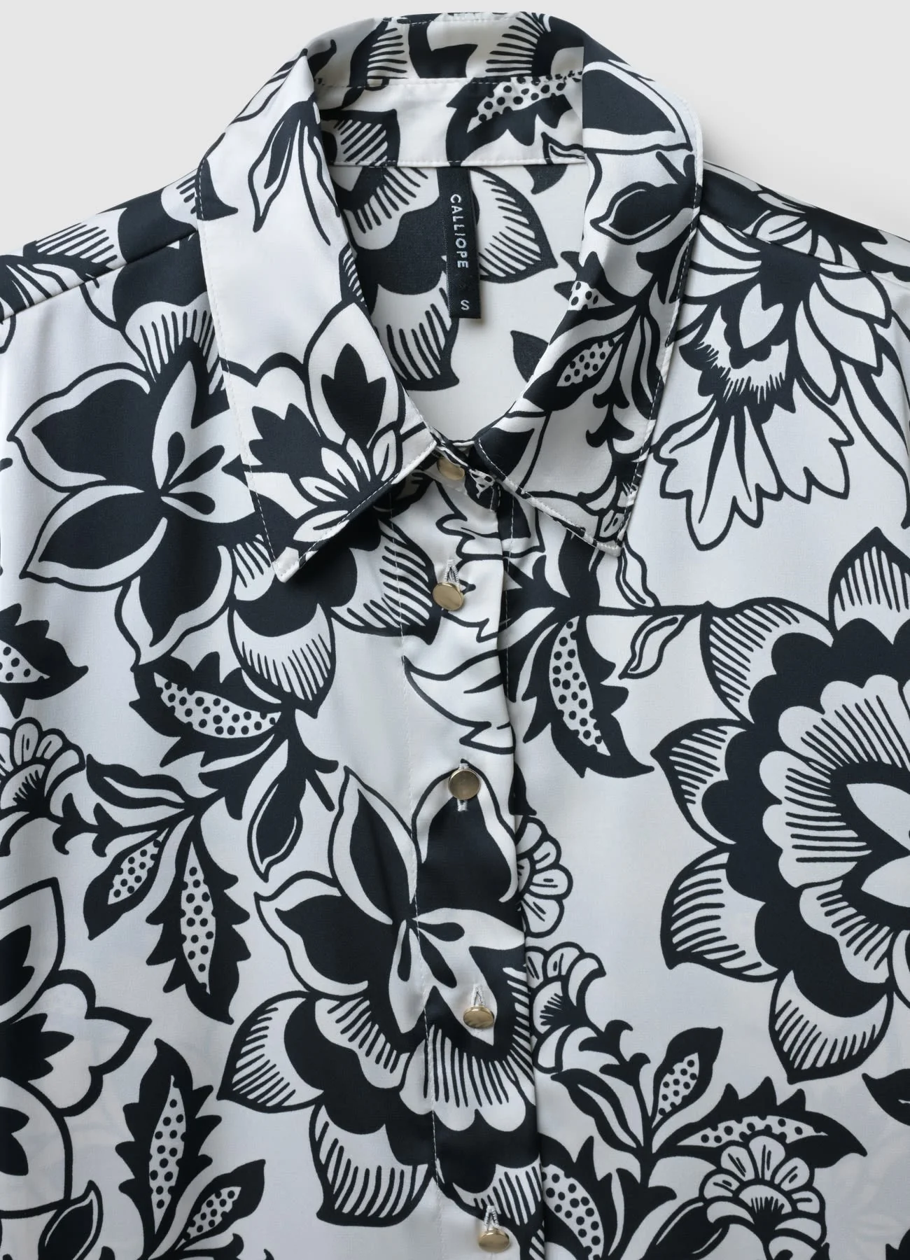Camicia kimono simil satin fantasia - Image 5