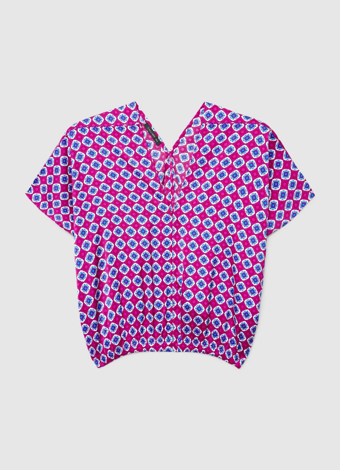 Camicia kimono similsatin a fantasia - Image 5
