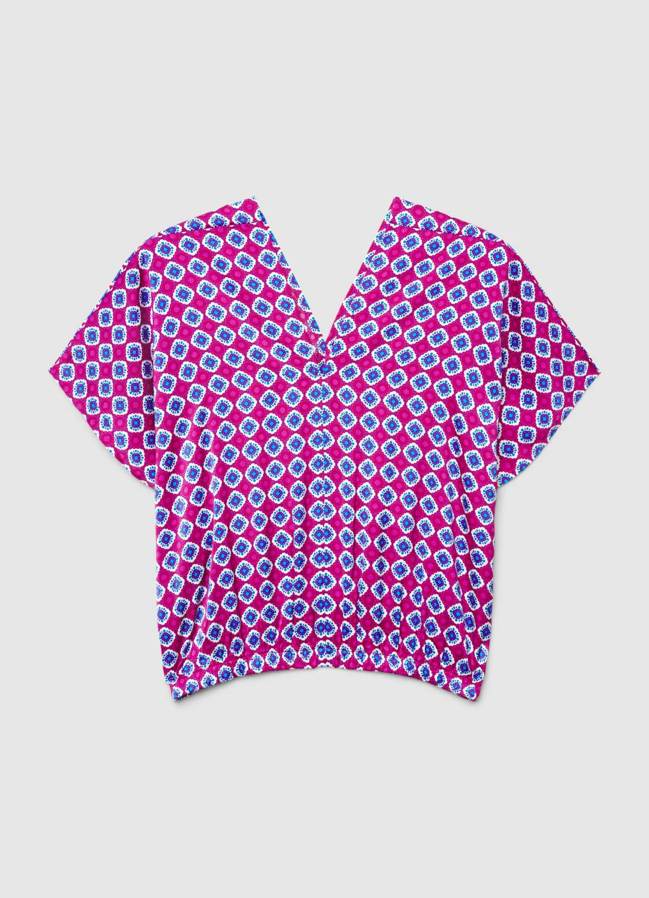 Camicia kimono similsatin a fantasia - Image 6