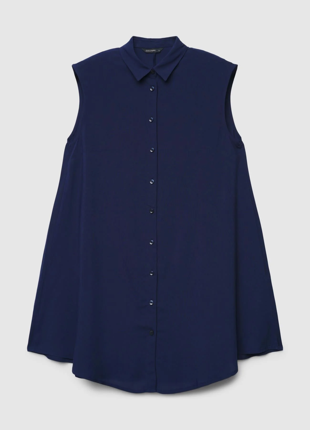 Camicia lunga smanicata tinta unita - Image 5