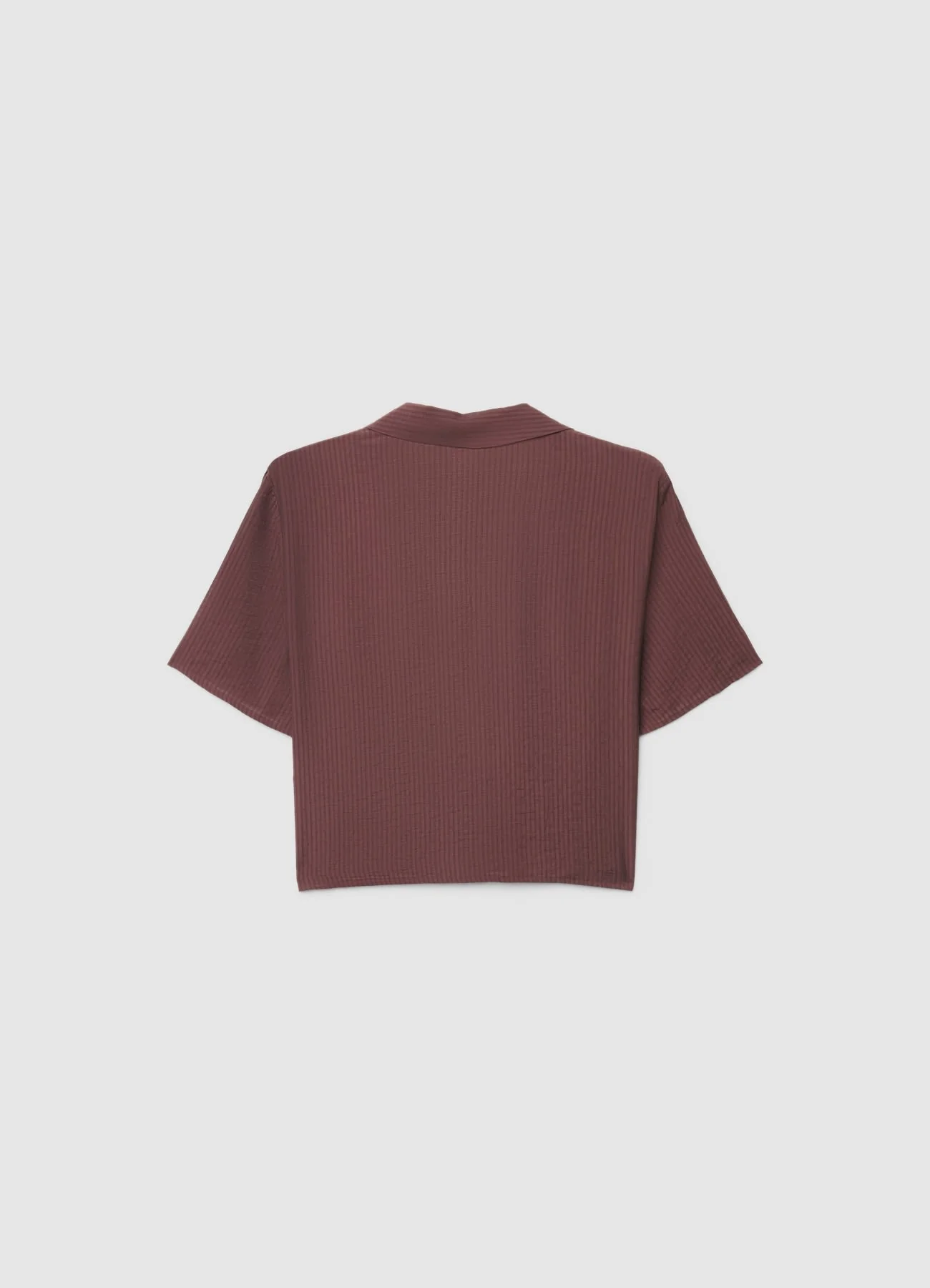 Camicia maniche corte a righe tono su tono - Image 5