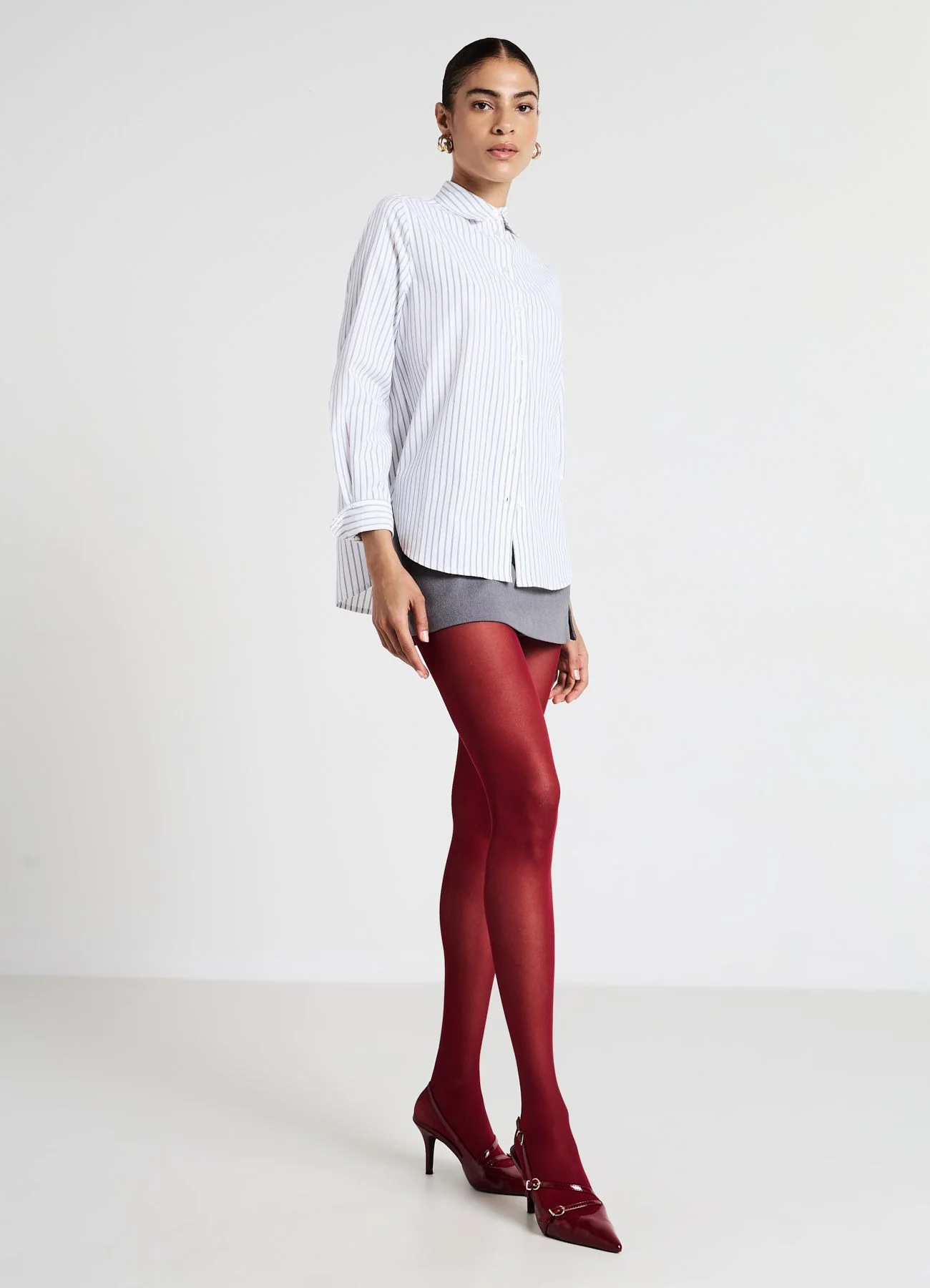 Camicia misto cotone a righe - Image 3