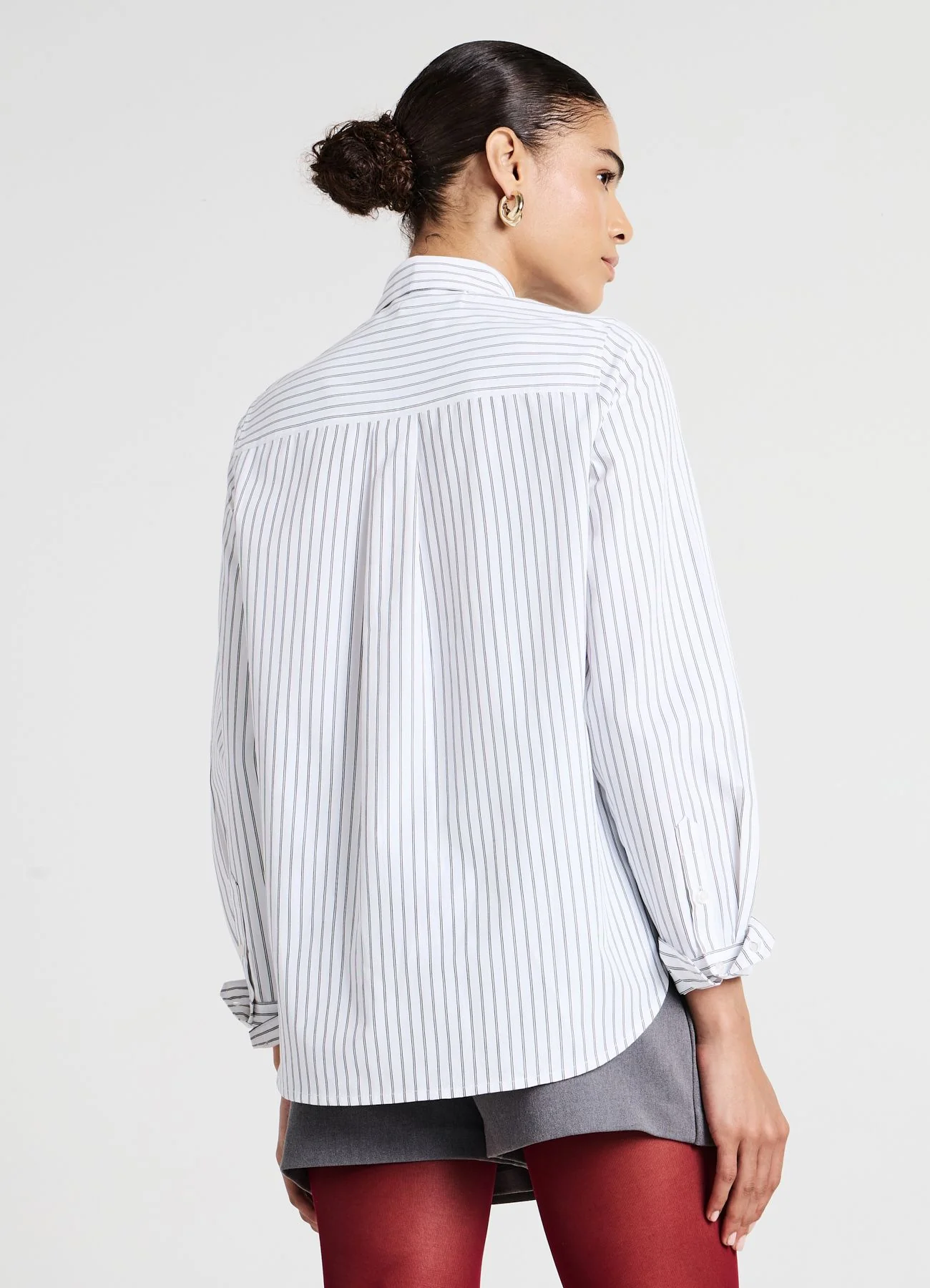 Camicia misto cotone a righe - Image 4
