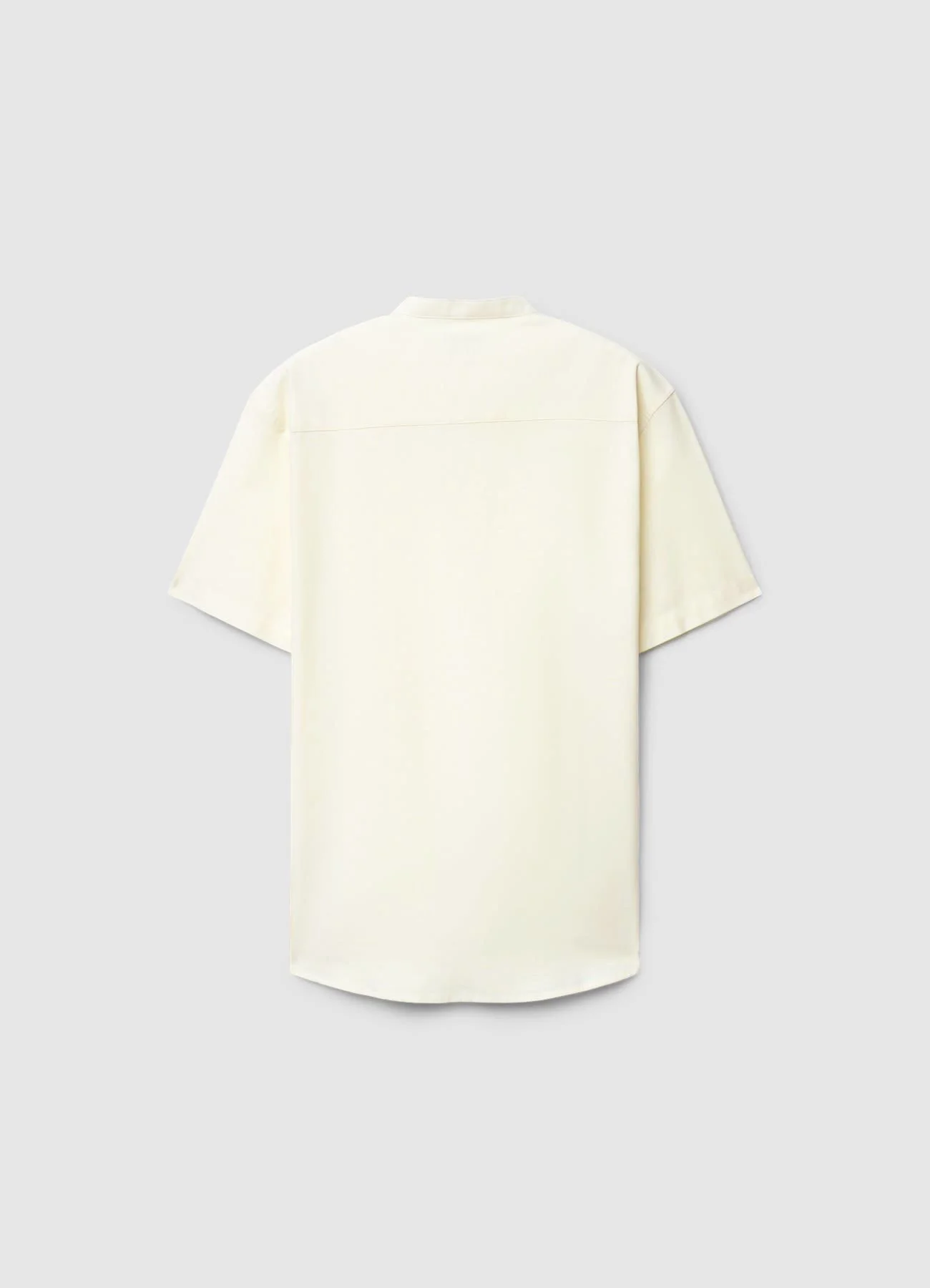 Camicia misto lino con collo coreana - Image 5