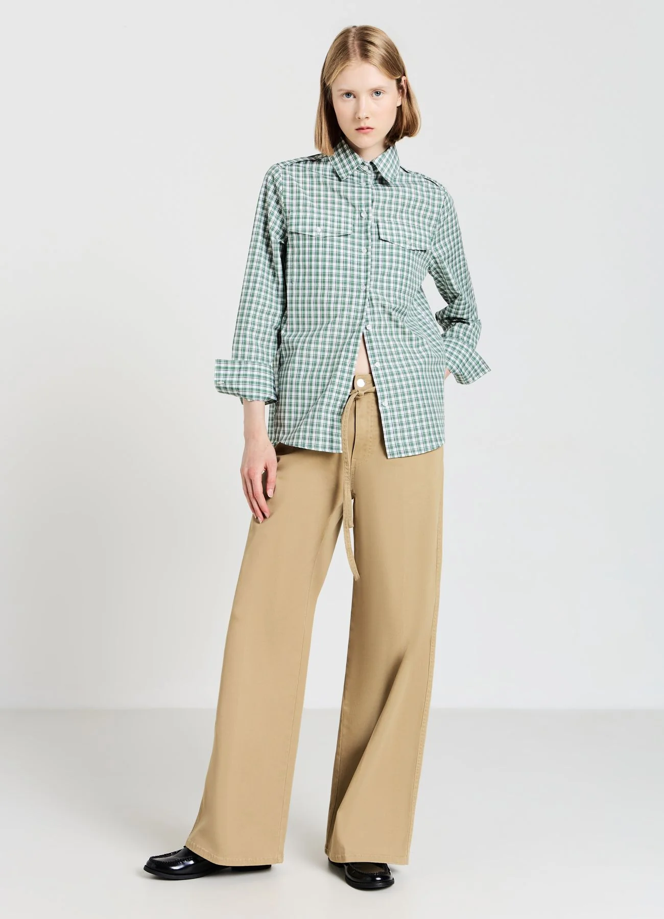 Camicia quadri con tasche - Image 2