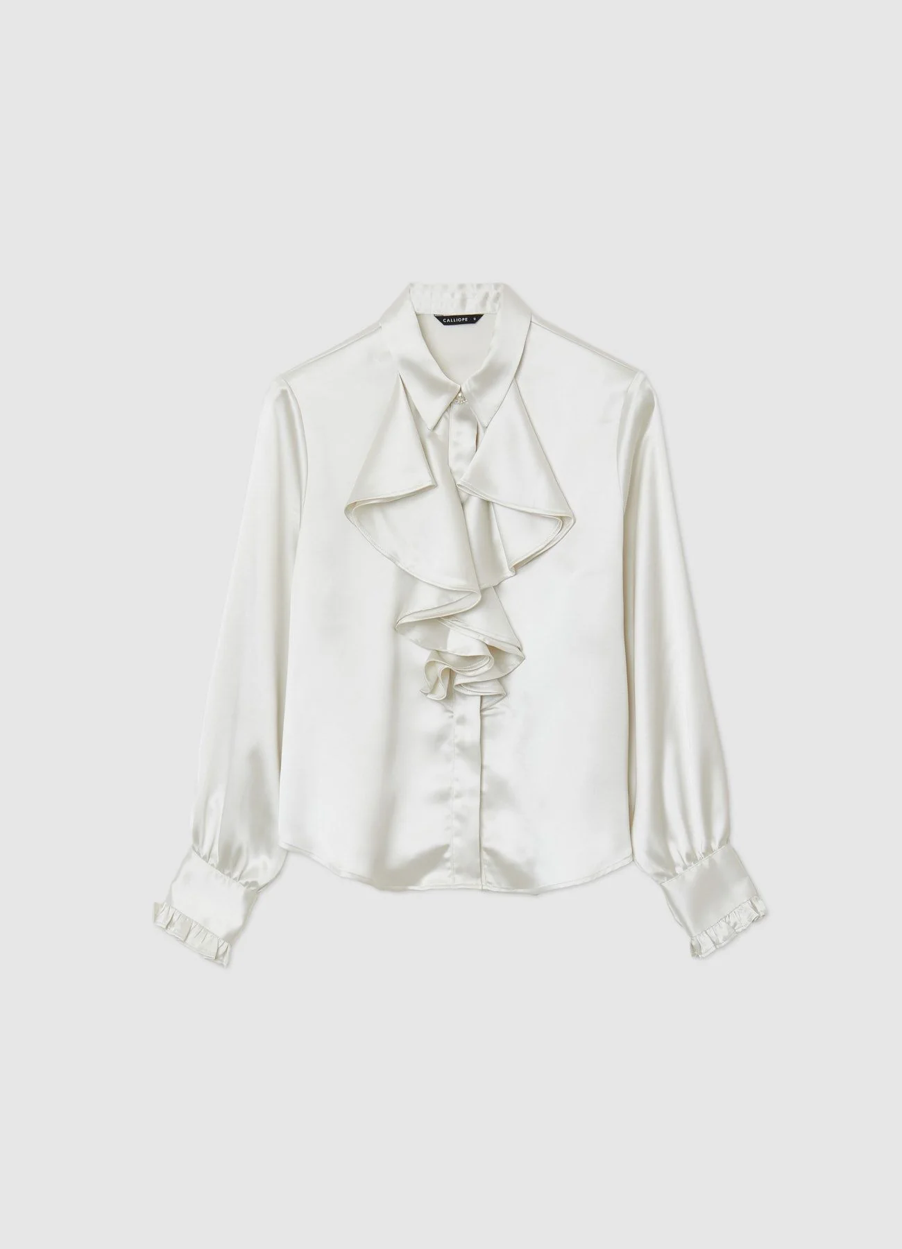 Camicia rouches bottone gioiello - Image 4