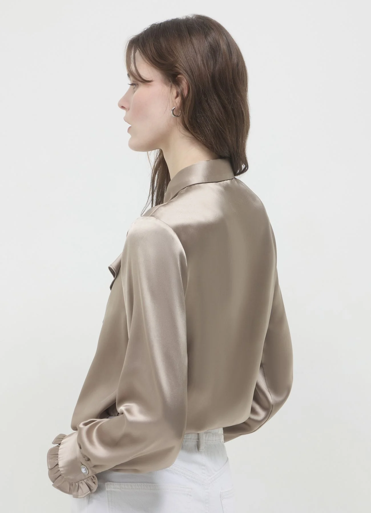 Camicia rouches bottone gioiello - Image 2