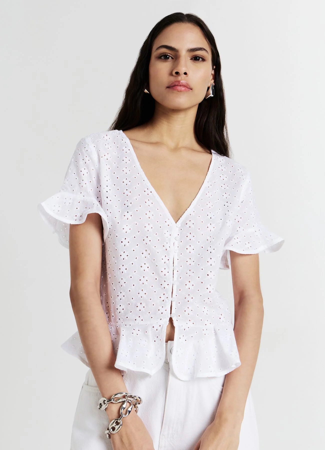 Camicia rouches sangallo - Image 3