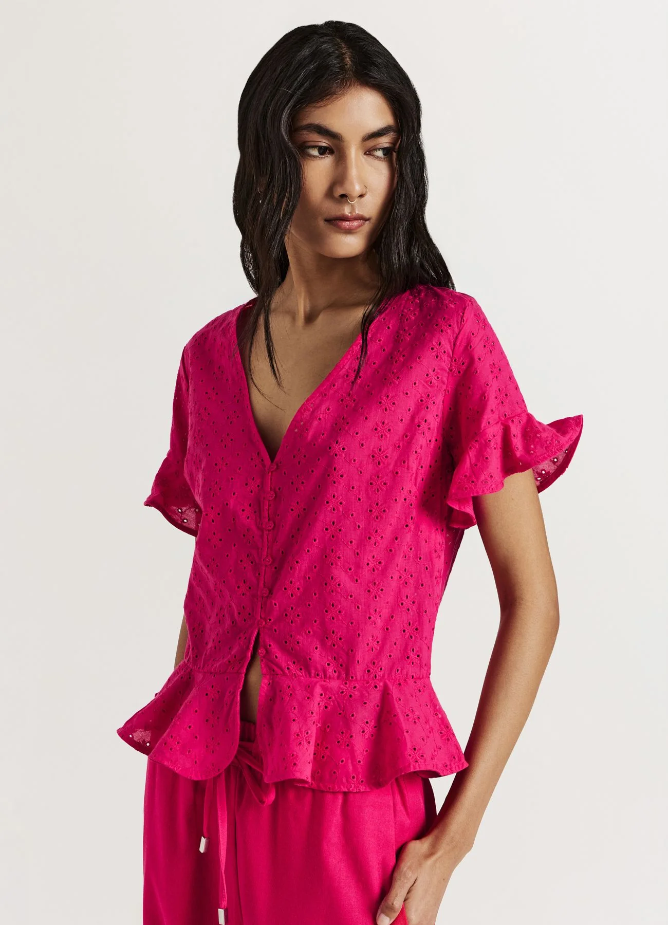 Camicia rouches sangallo - Image 4