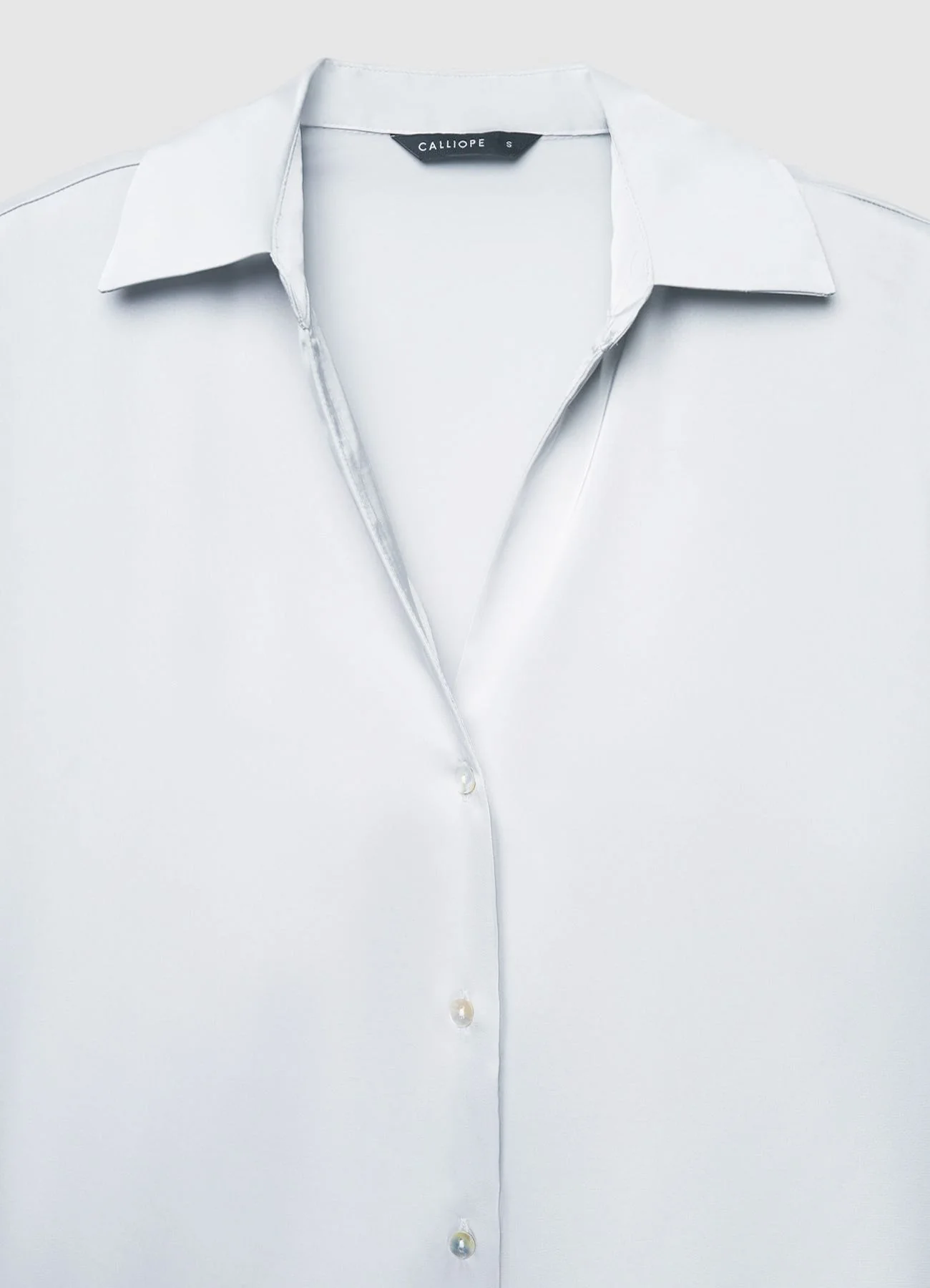 Camicia scollo a V similsatin - Image 6