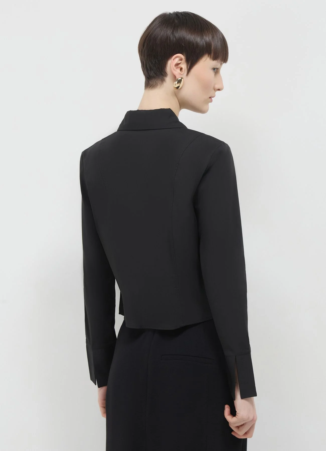 Camicia scollo v con zip