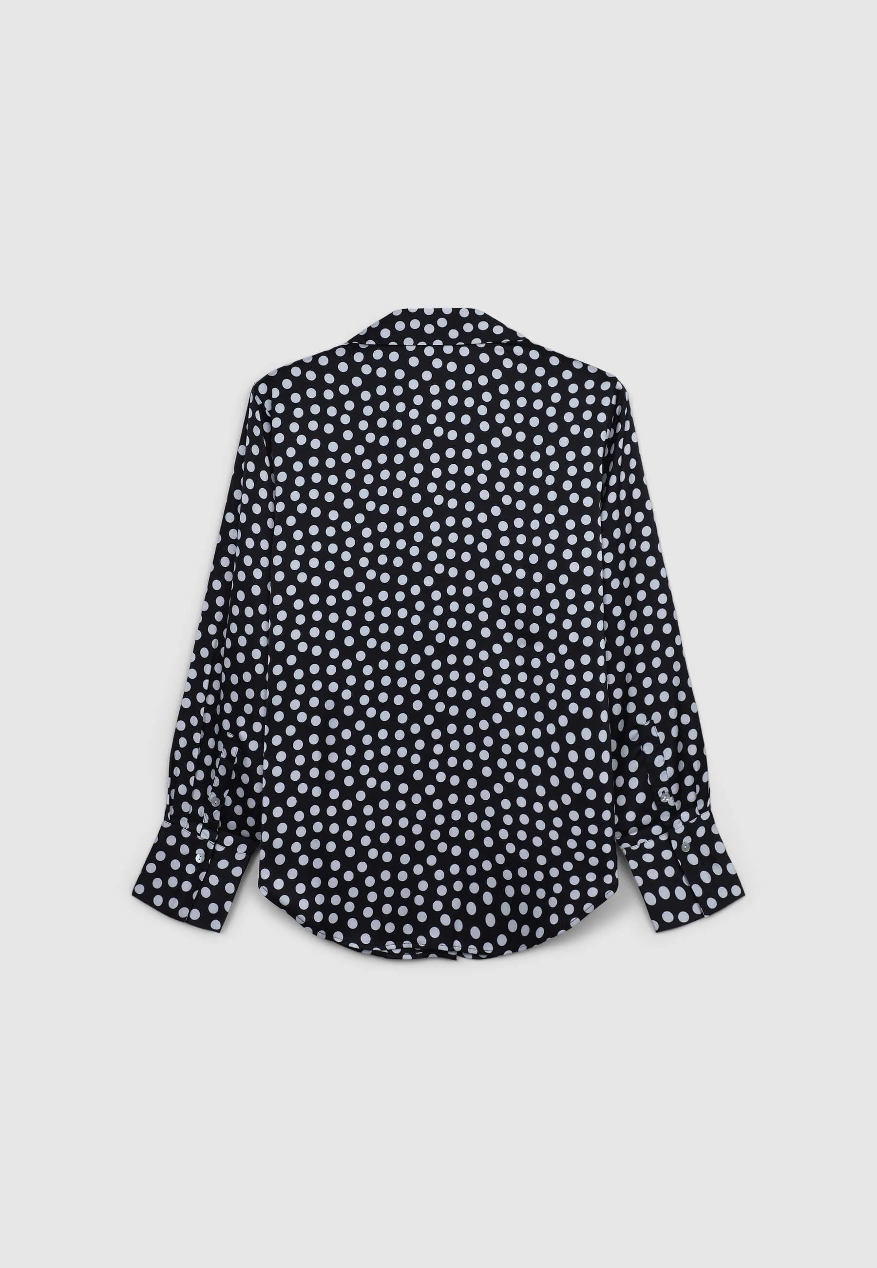 Camicia simil satin a pois - Image 5