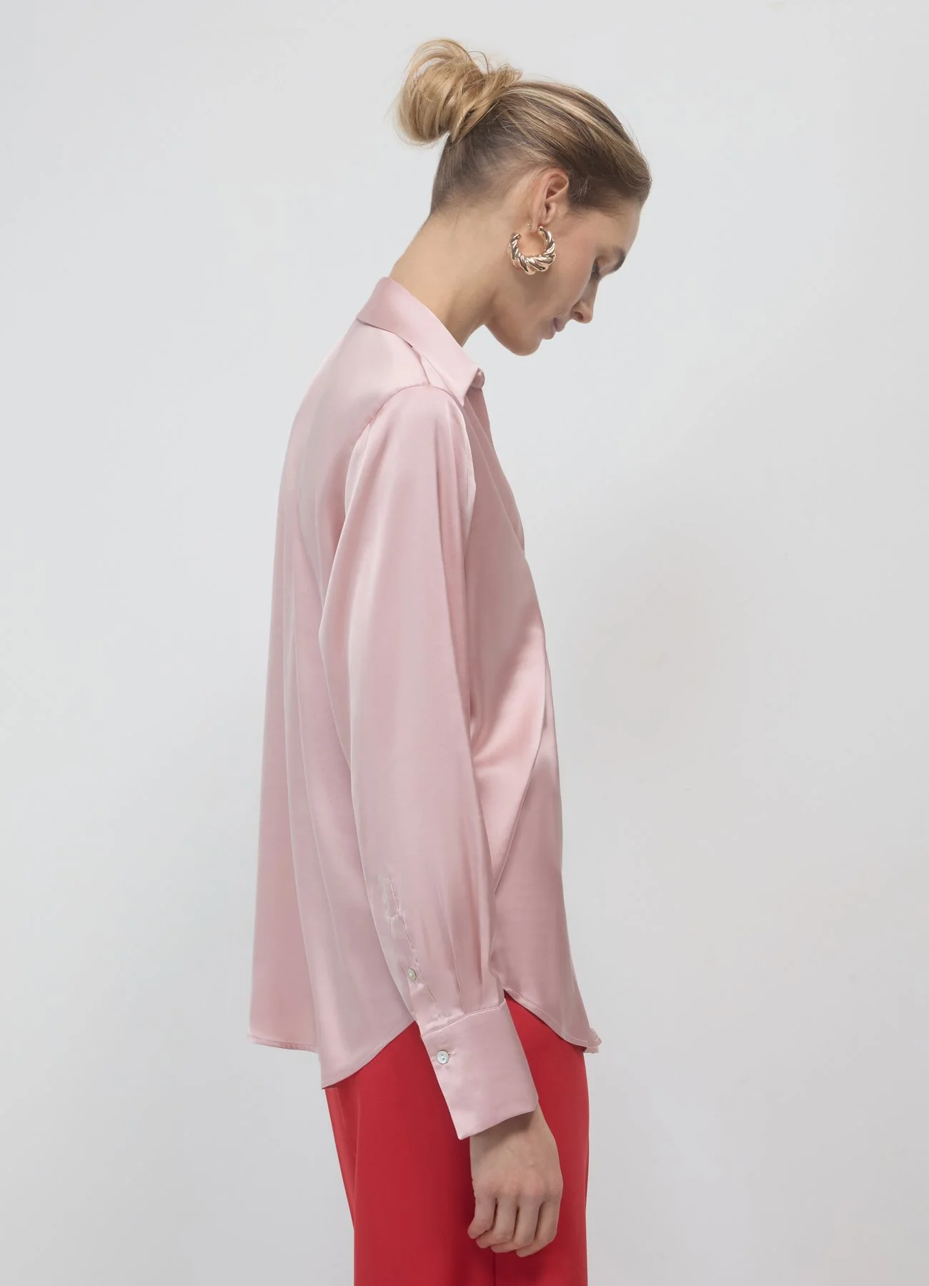 Camicia simil satin